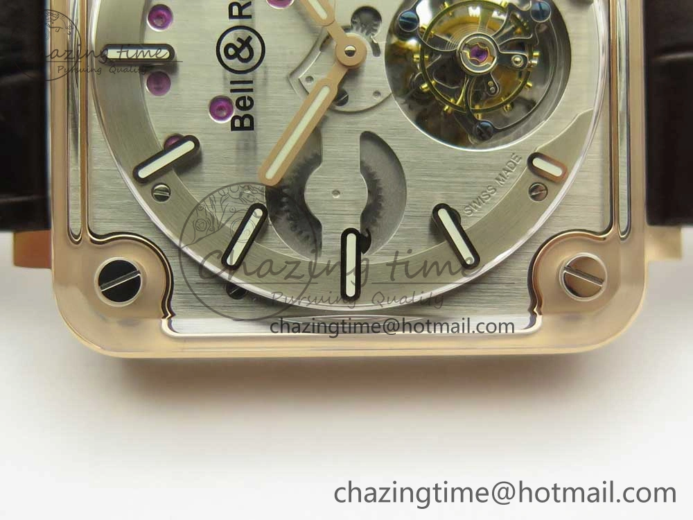 BR-X2 Sapphire Tourbillon RG BBR Best Edition Steel Dial on Brown Leather Strap V2