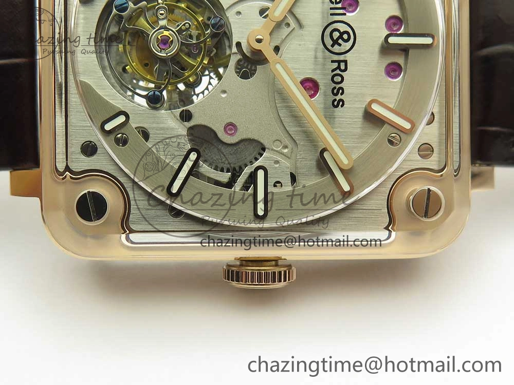 BR-X2 Sapphire Tourbillon RG BBR Best Edition Steel Dial on Brown Leather Strap V2
