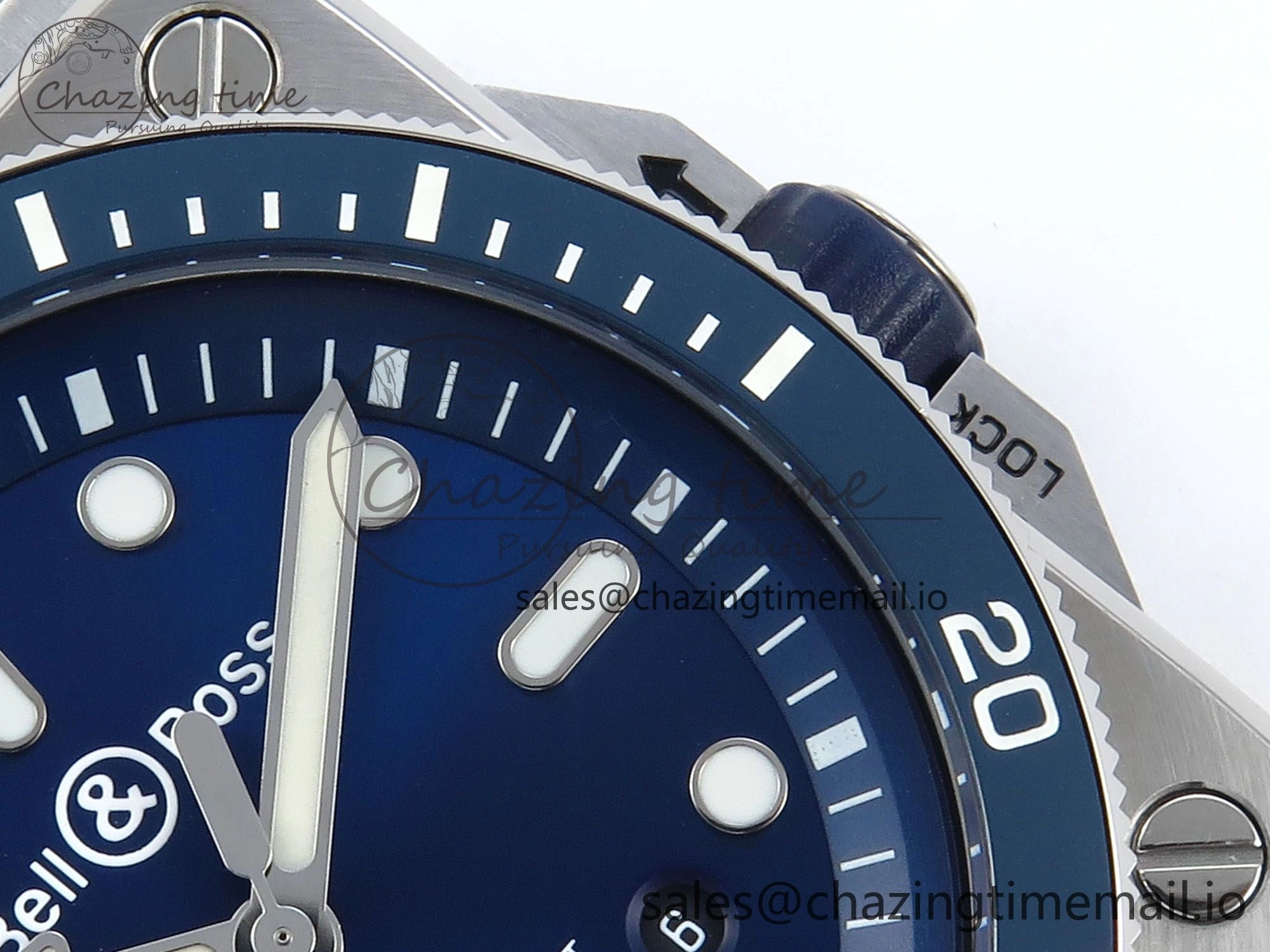 BR03-92 Diver BRF 1:1 Best Edition Blue Dial on Blue Rubber Strap A2824