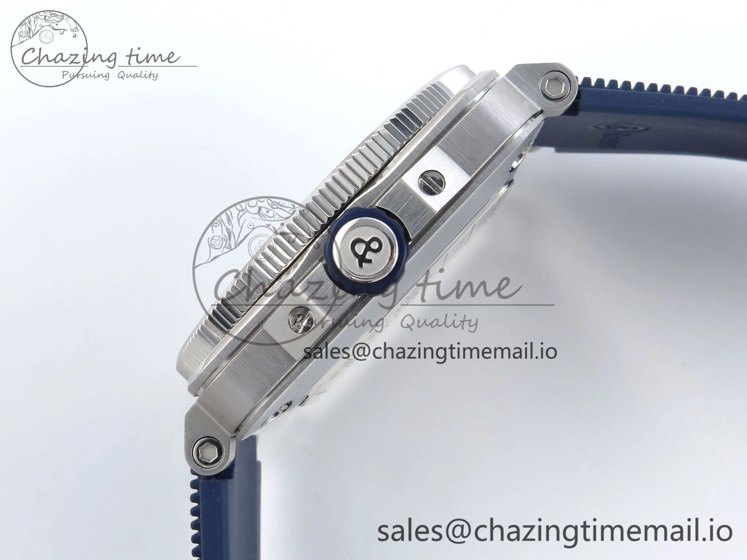 BR03-92 Diver BRF 1:1 Best Edition Blue Dial on Blue Rubber Strap A2824