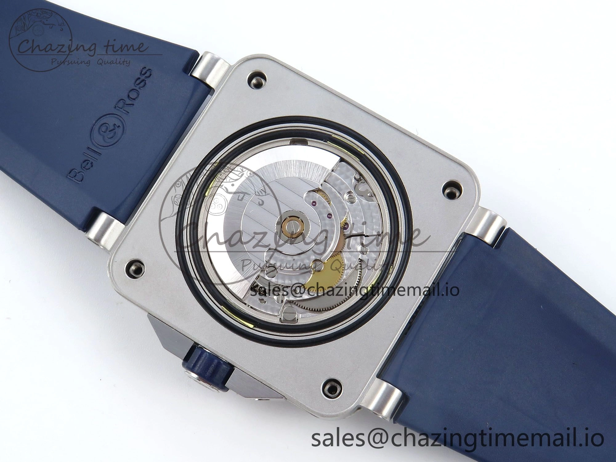 BR03-92 Diver BRF 1:1 Best Edition Blue Dial on Blue Rubber Strap A2824