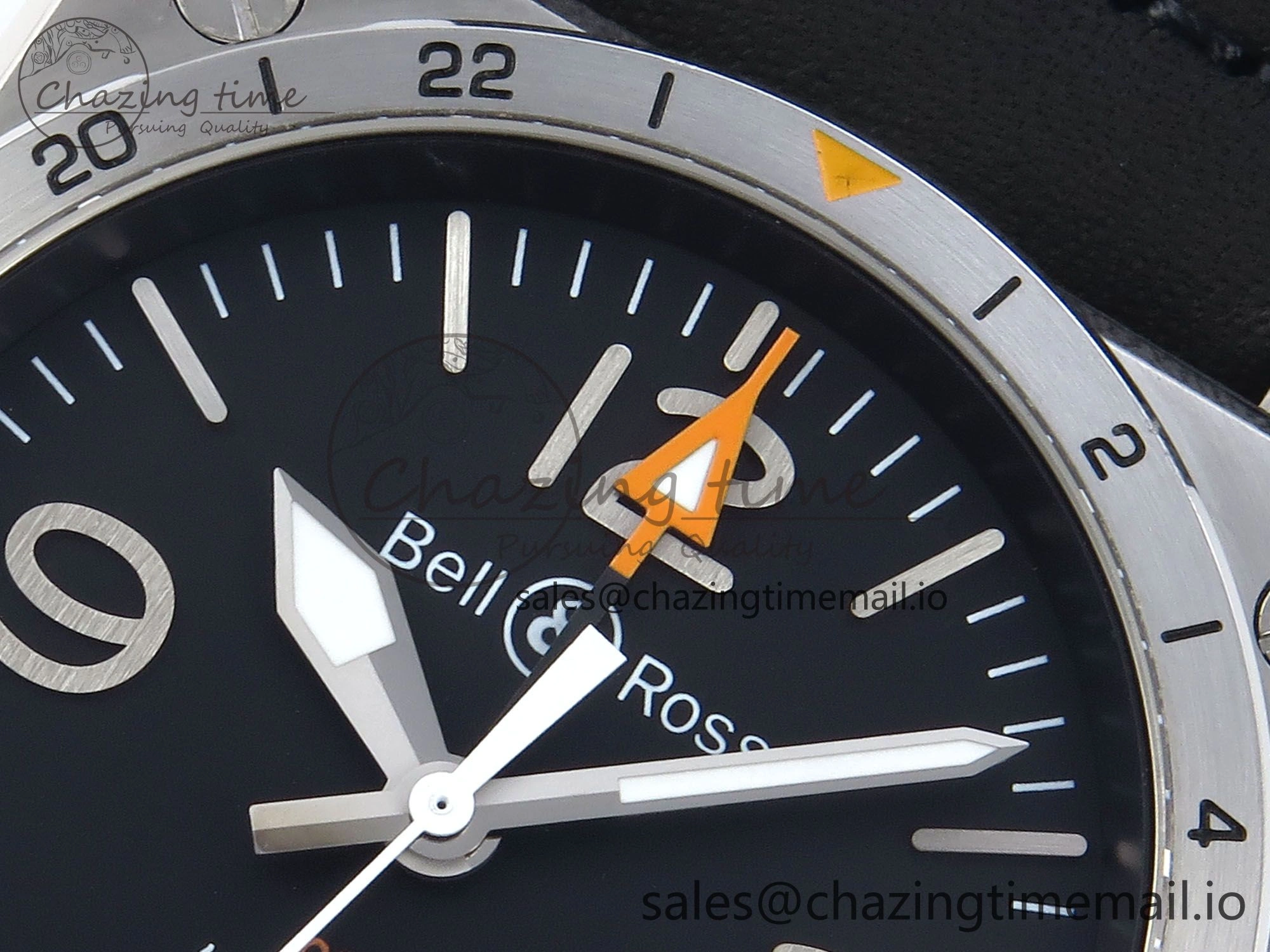 BR03-93 GMT BRF 1:1 Best Edition Black Dial on Black Leather Strap A2824