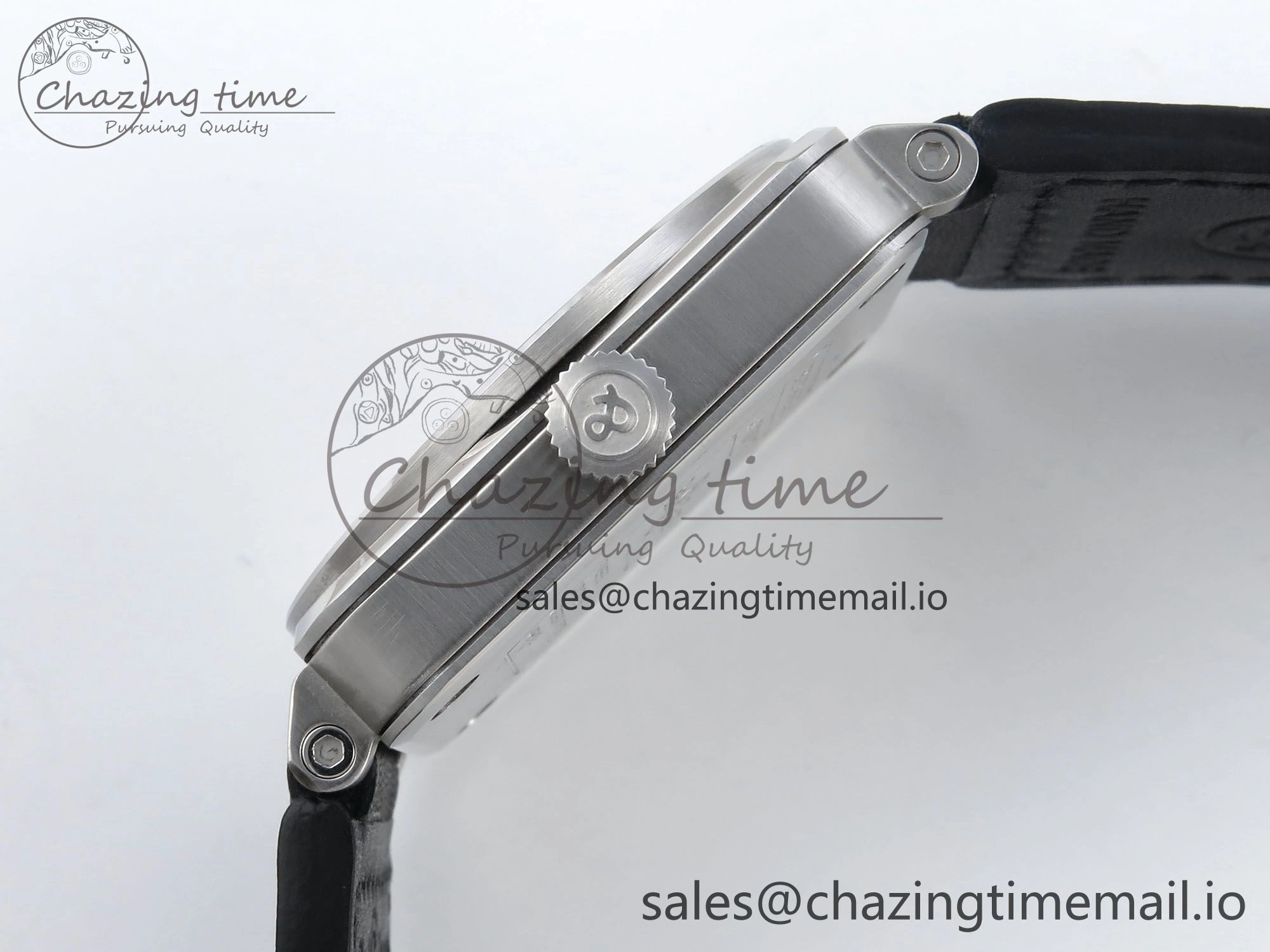 BR03-93 GMT BRF 1:1 Best Edition Black Dial on Black Leather Strap A2824