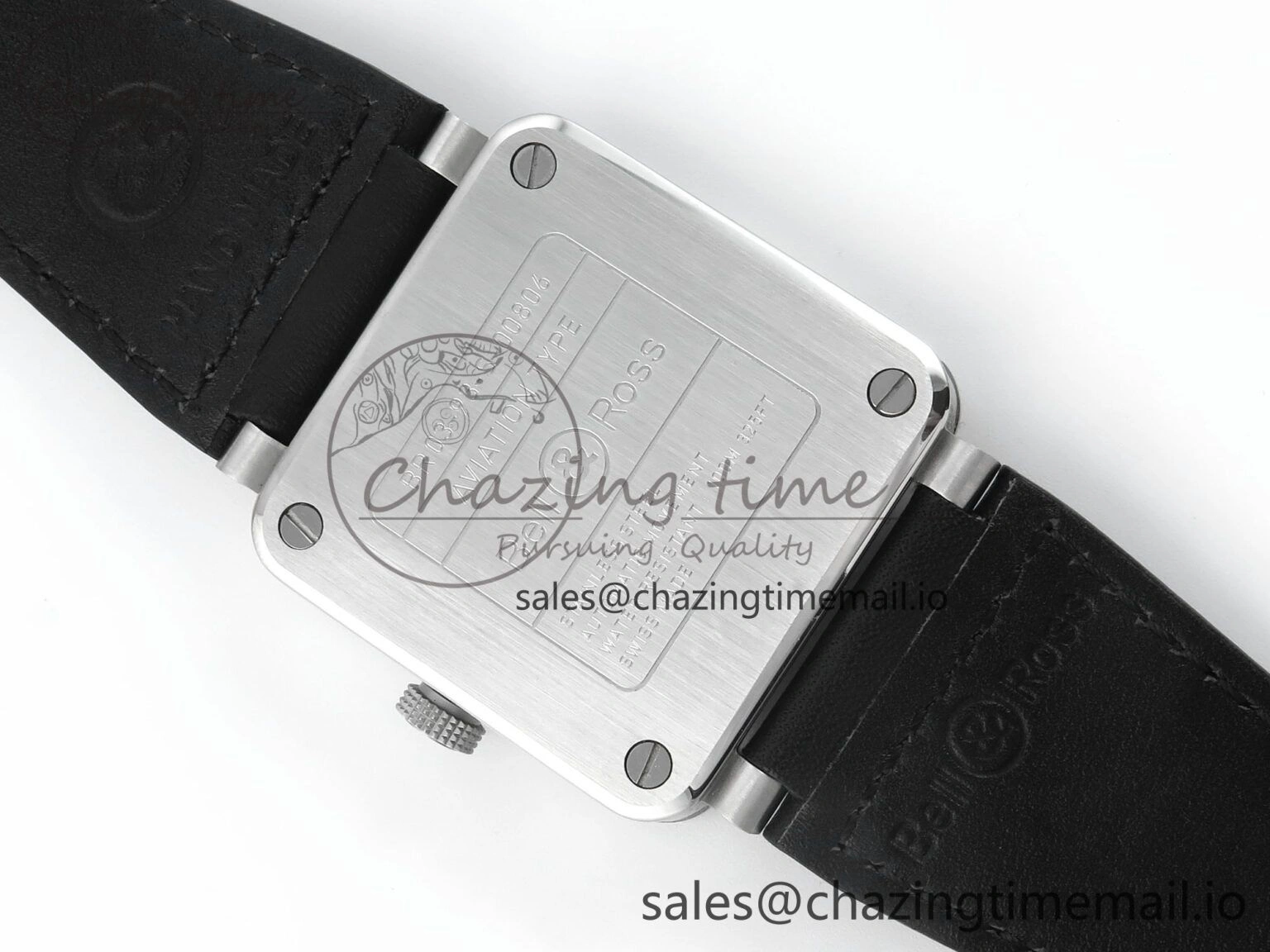 BR03-93 GMT BRF 1:1 Best Edition Black Dial on Black Leather Strap A2824