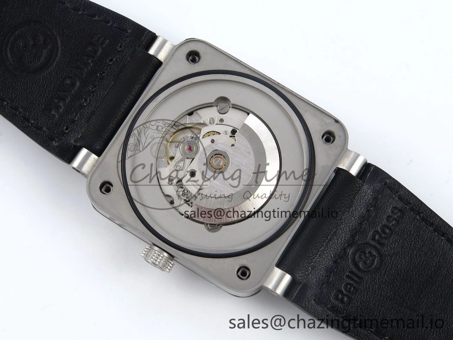 BR03-93 GMT BRF 1:1 Best Edition Black Dial on Black Leather Strap A2824