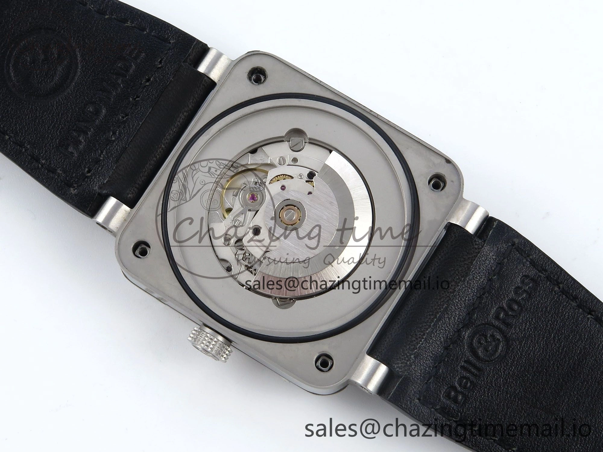 BR03-93 GMT BRF 1:1 Best Edition Black Dial on Black Leather Strap A2824