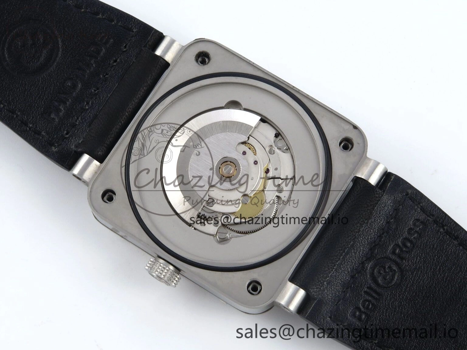 BR03-93 GMT BRF 1:1 Best Edition Black Dial on Black Leather Strap A2824