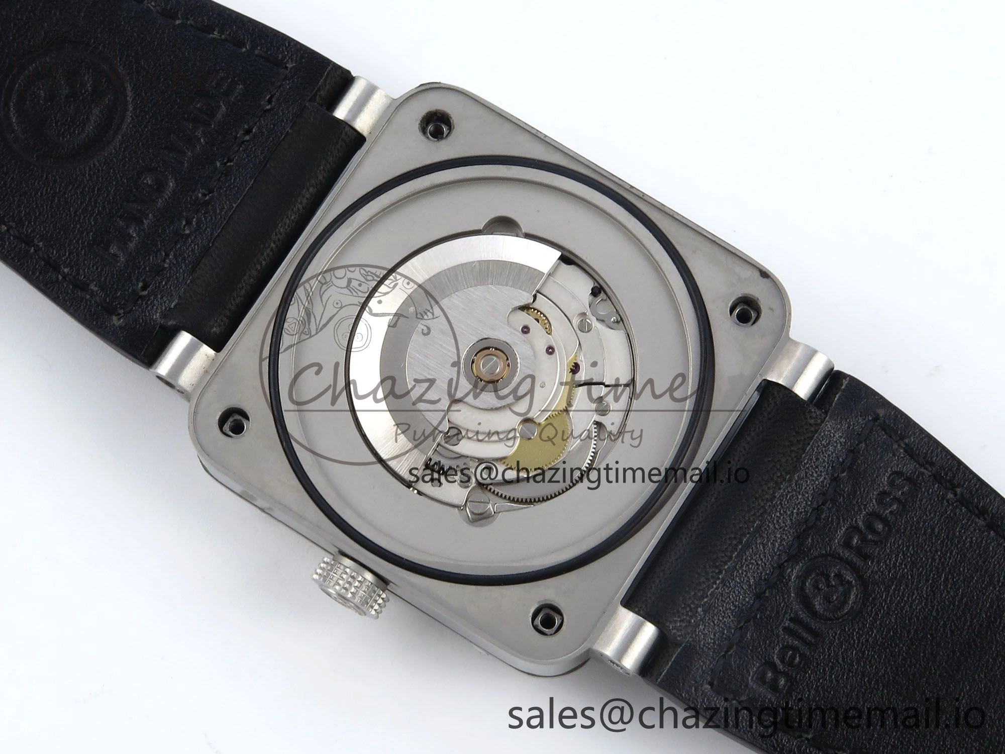 BR03-93 GMT BRF 1:1 Best Edition Black Dial on Black Leather Strap A2824