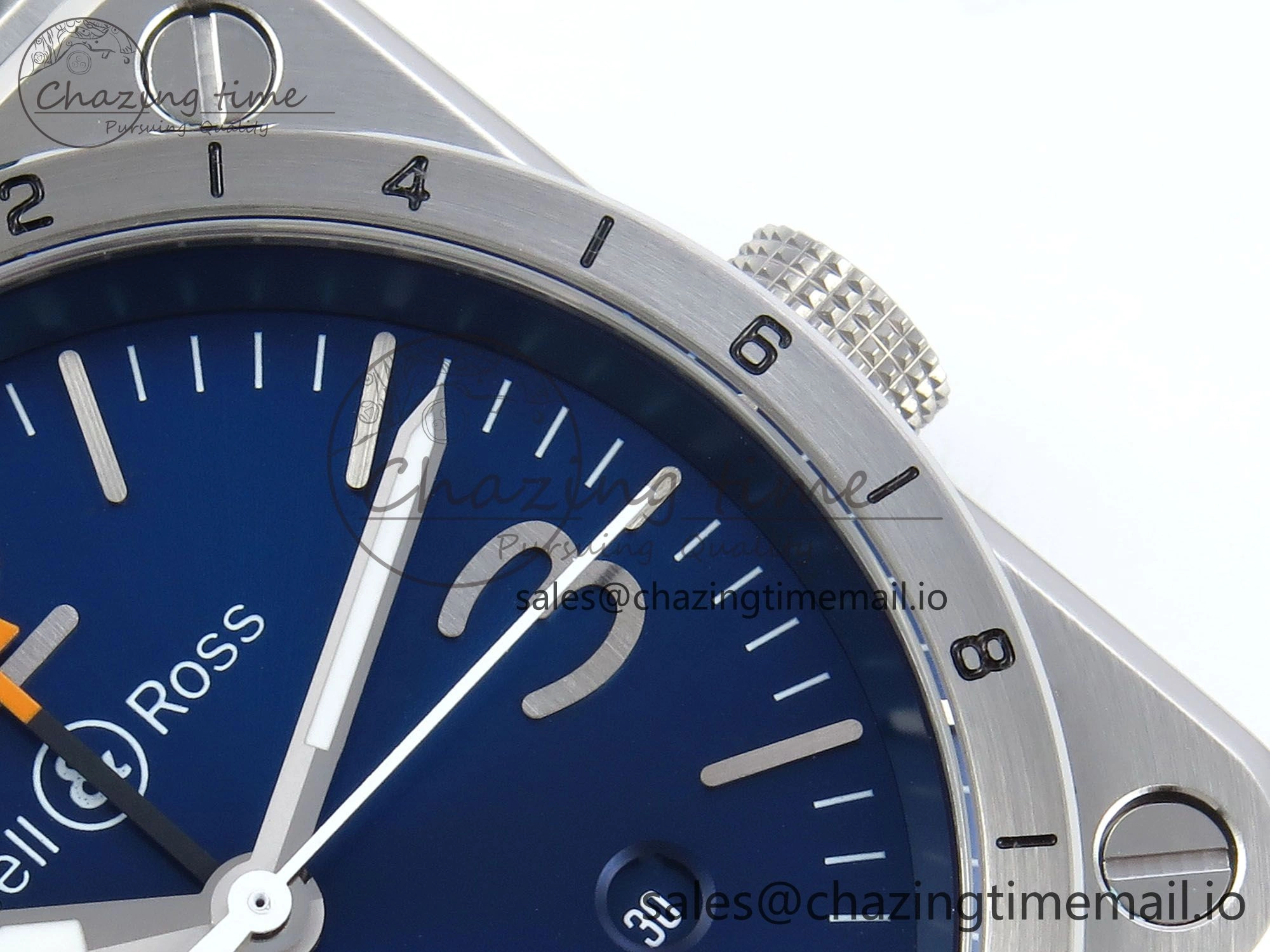 BR03-93 GMT BRF 1:1 Best Edition Blue Dial on Blue Leather Strap A2824