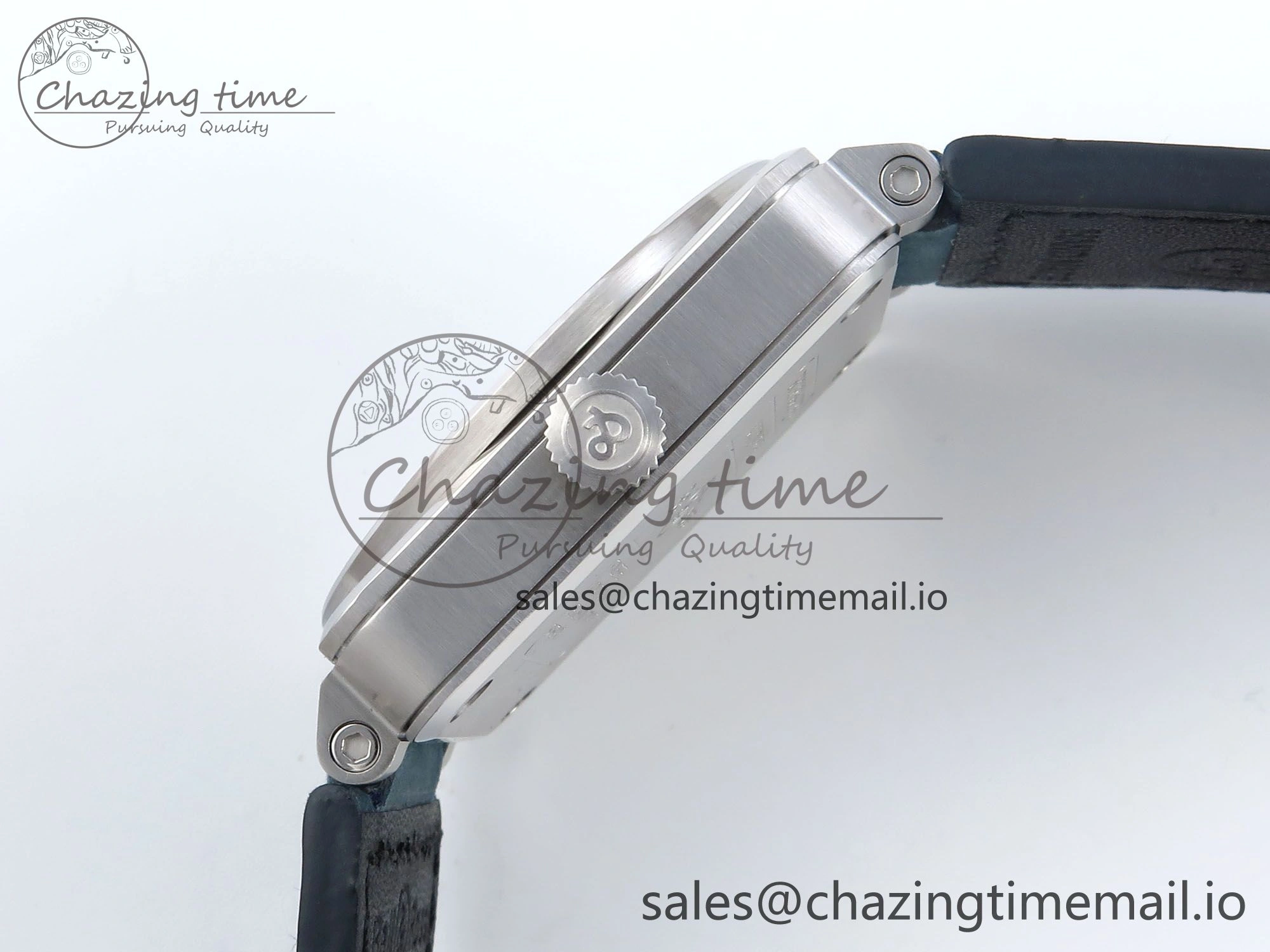 BR03-93 GMT BRF 1:1 Best Edition Blue Dial on Blue Leather Strap A2824