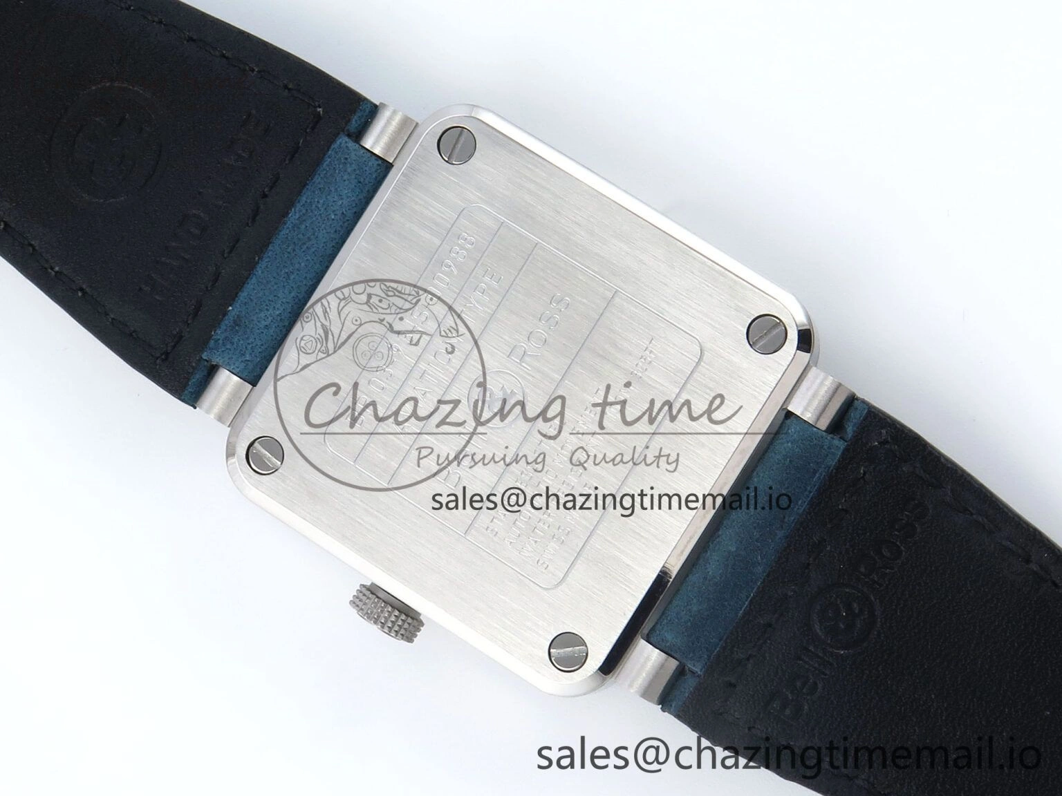 BR03-93 GMT BRF 1:1 Best Edition Blue Dial on Blue Leather Strap A2824