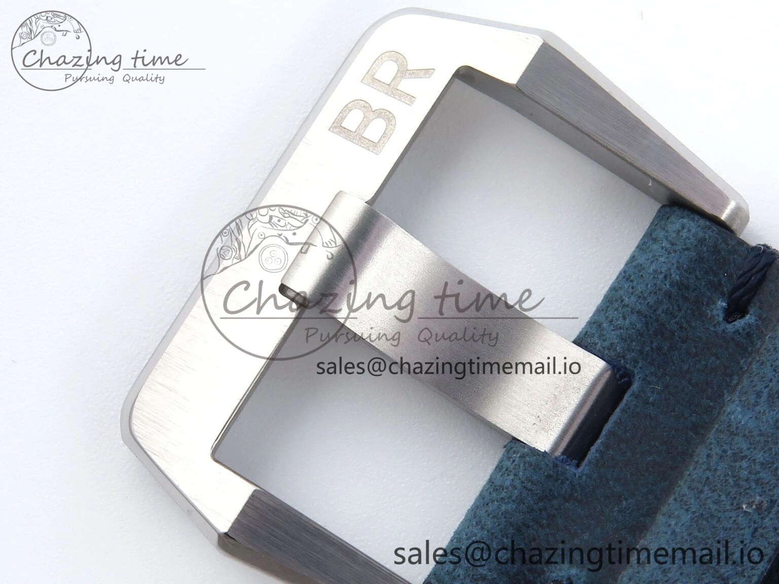 BR03-93 GMT BRF 1:1 Best Edition Blue Dial on Blue Leather Strap A2824