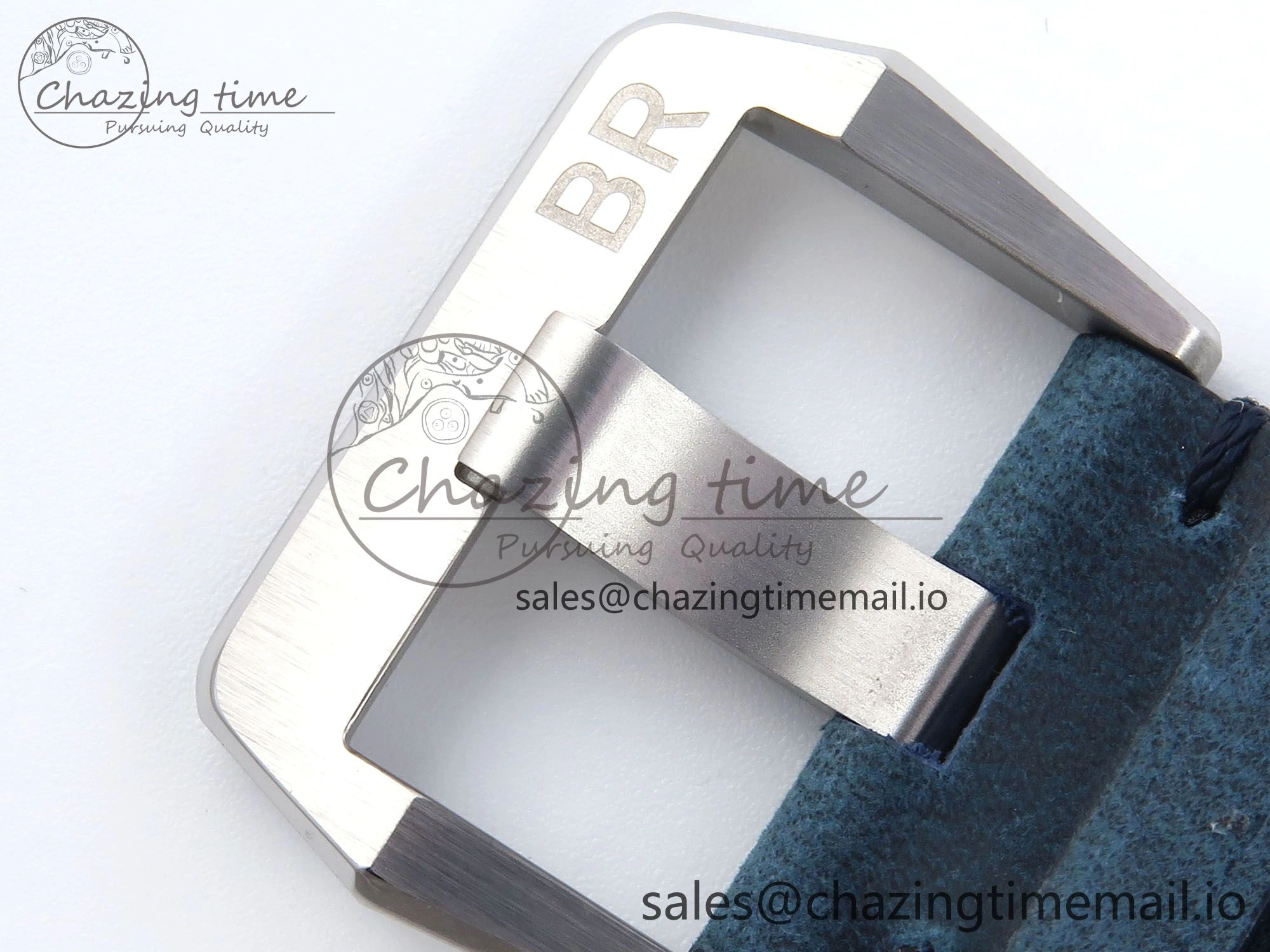 BR03-93 GMT BRF 1:1 Best Edition Blue Dial on Blue Leather Strap A2824