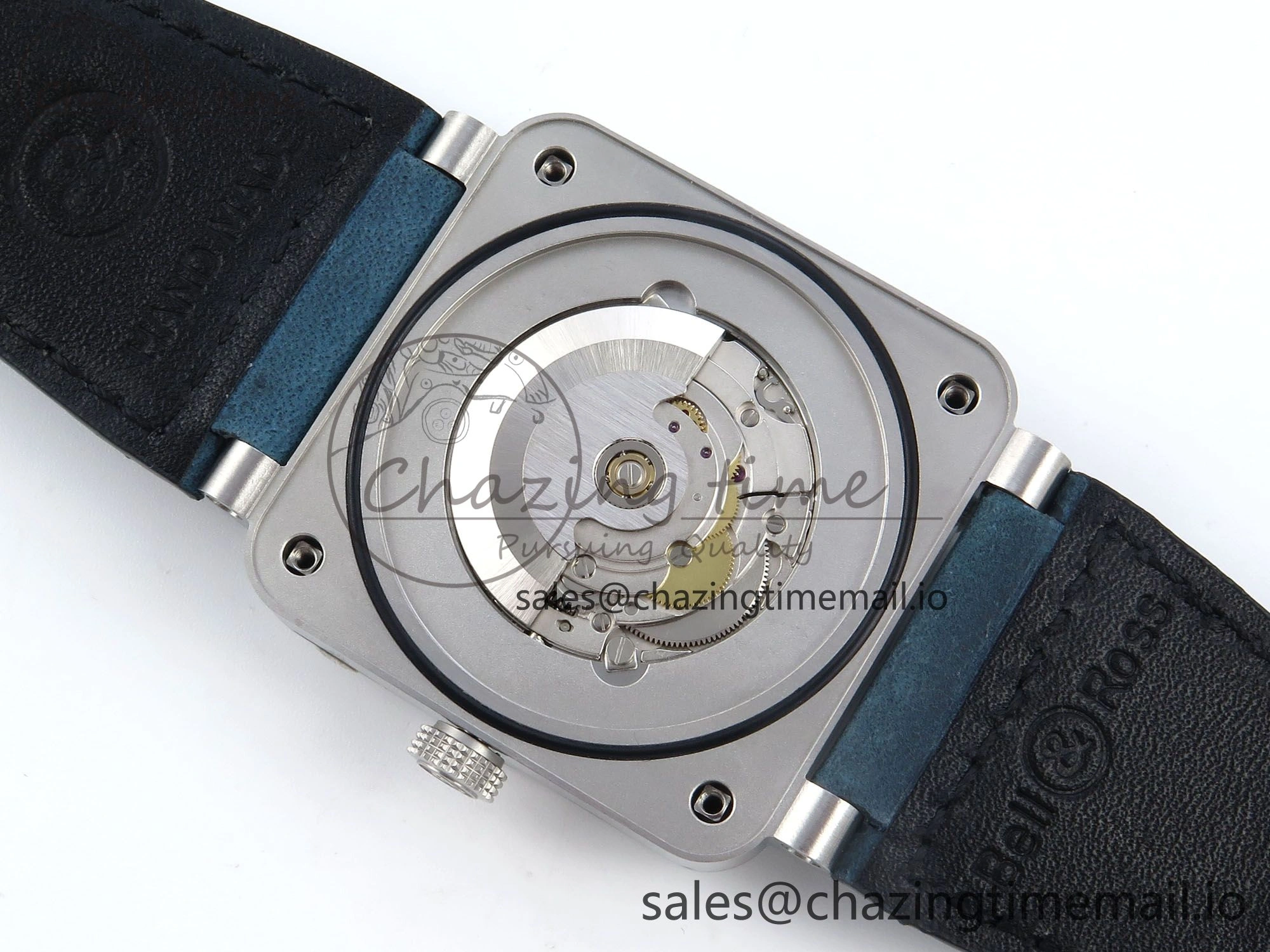 BR03-93 GMT BRF 1:1 Best Edition Blue Dial on Blue Leather Strap A2824