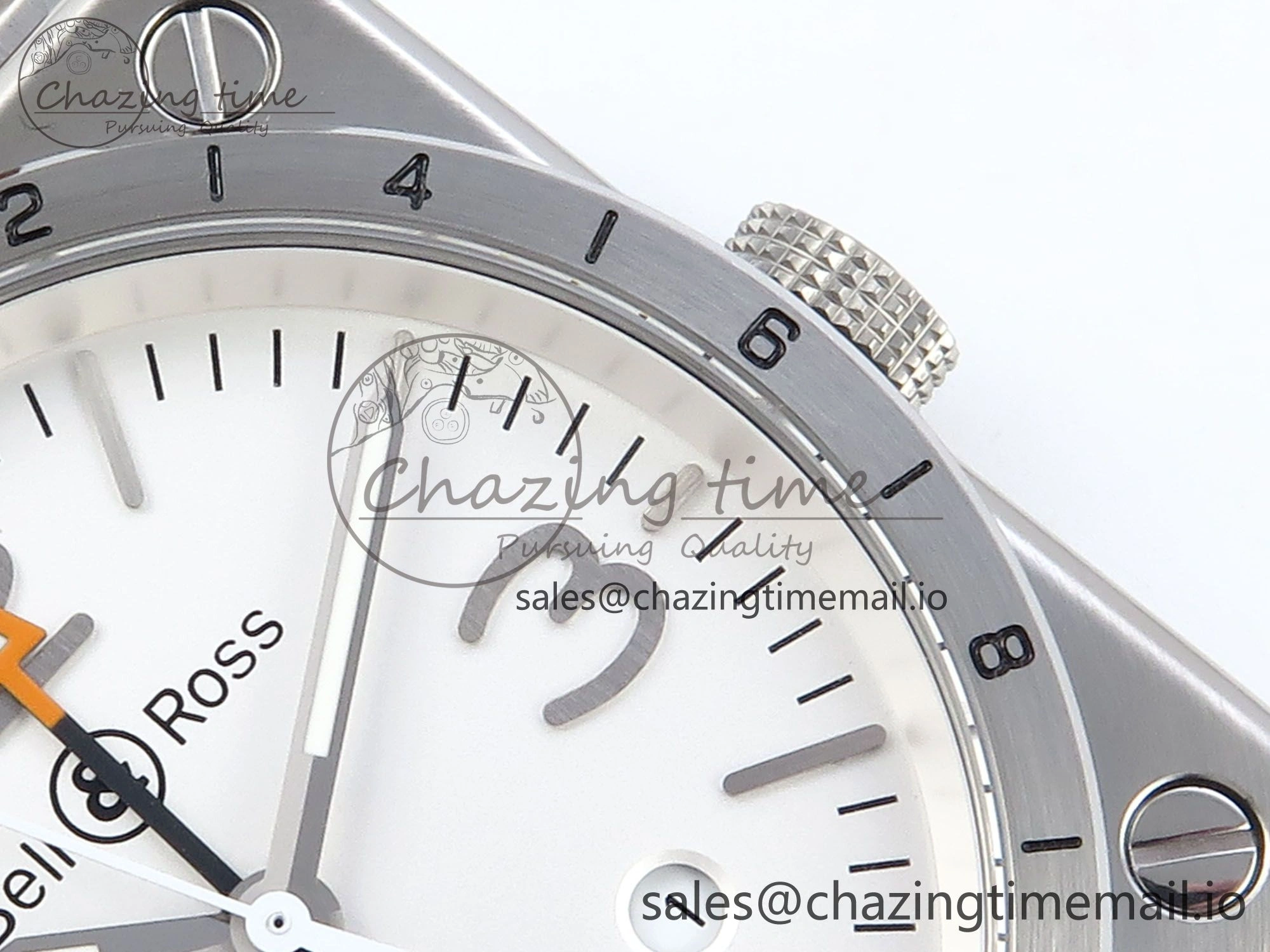 BR03-93 GMT BRF 1:1 Best Edition White Dial on Brown Leather Strap A2824