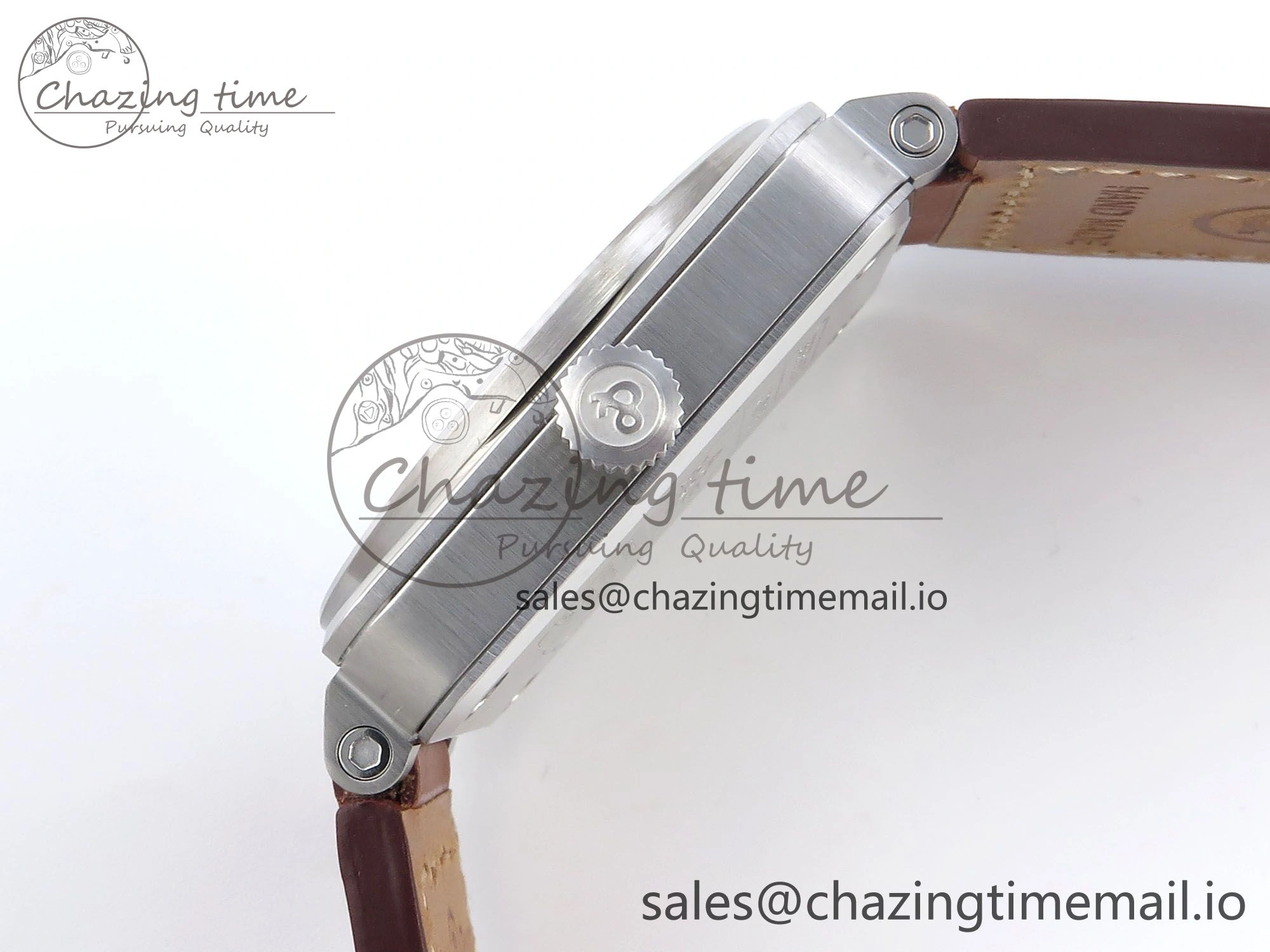 BR03-93 GMT BRF 1:1 Best Edition White Dial on Brown Leather Strap A2824