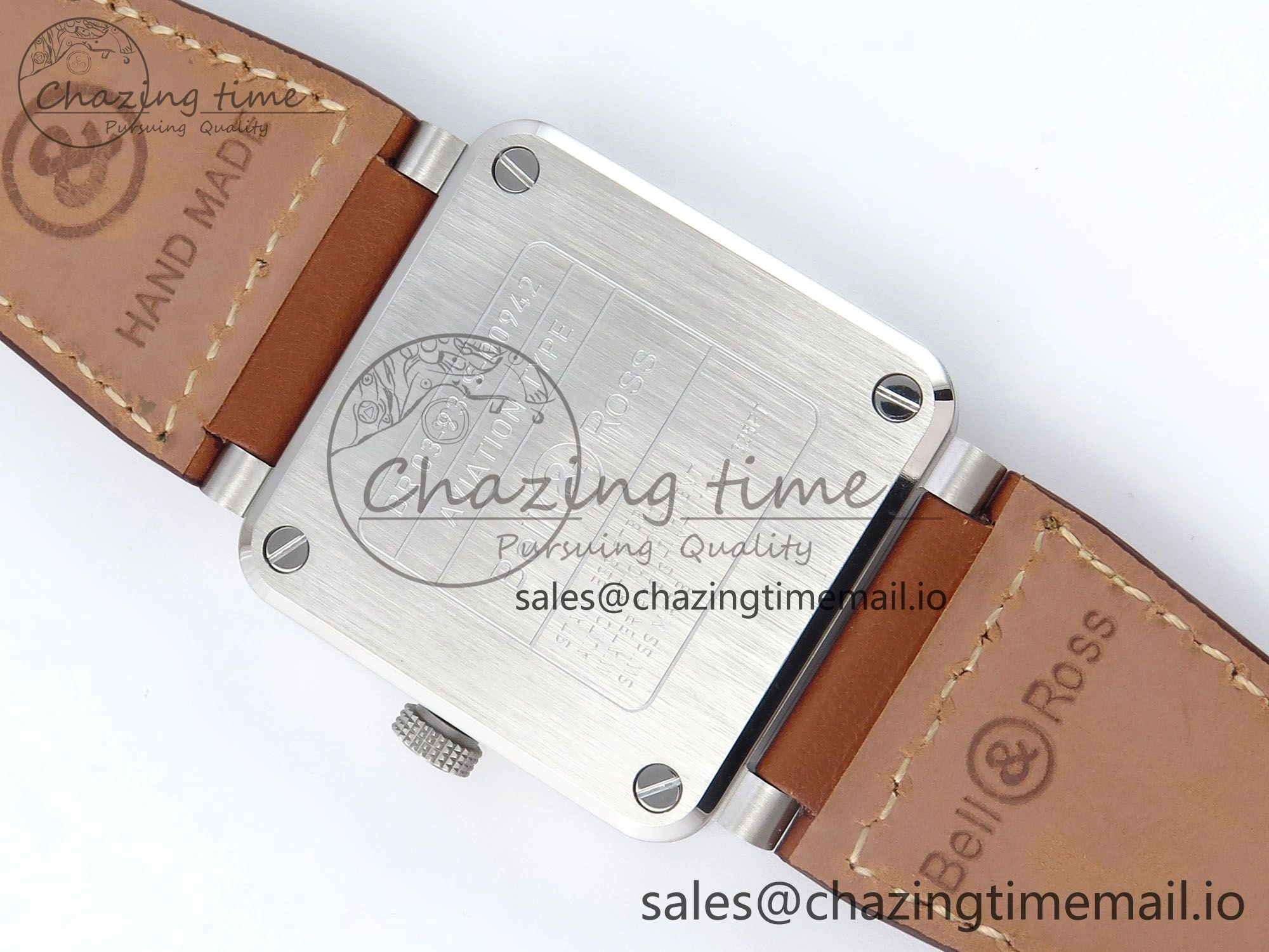 BR03-93 GMT BRF 1:1 Best Edition White Dial on Brown Leather Strap A2824