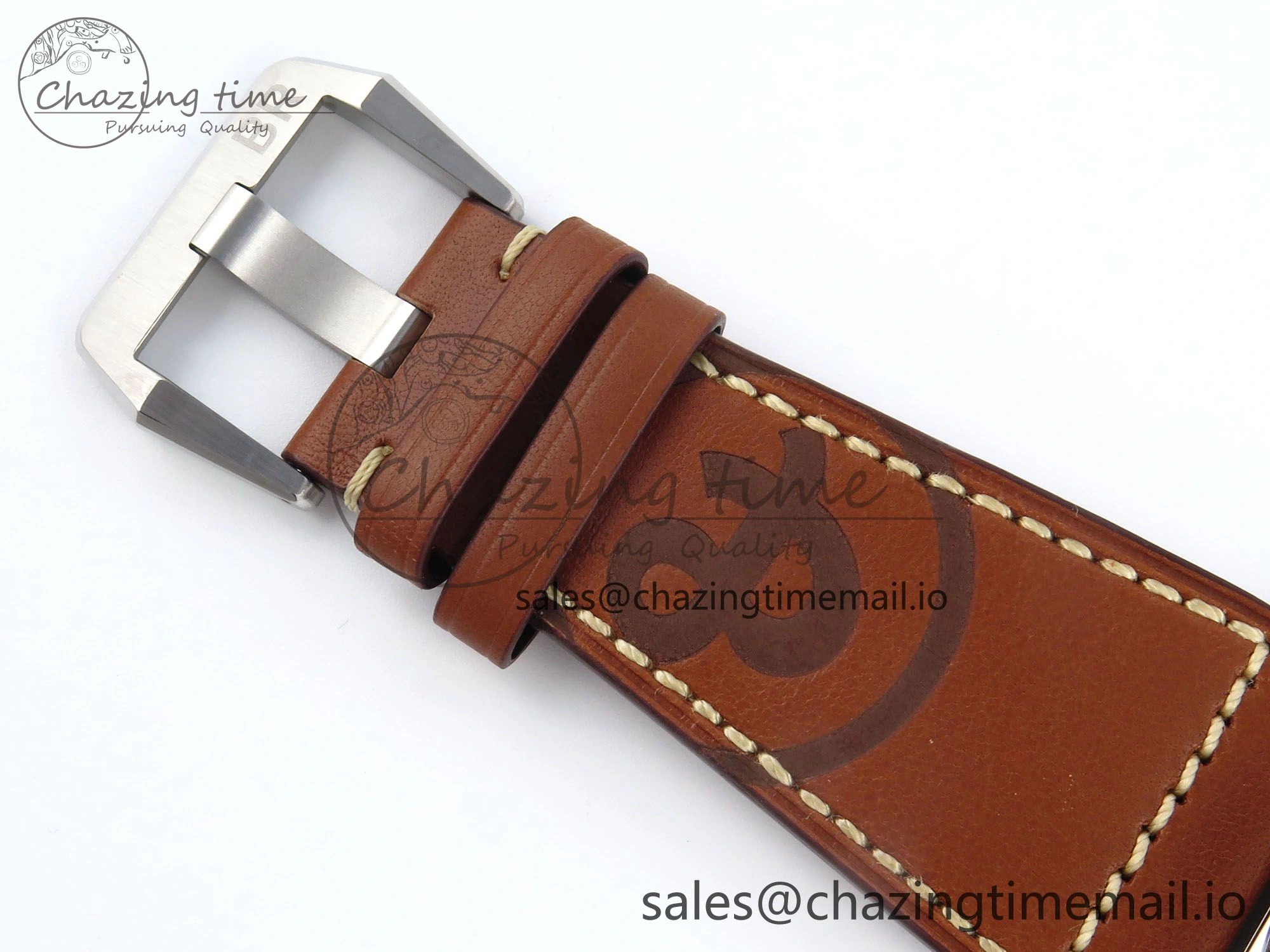 BR03-93 GMT BRF 1:1 Best Edition White Dial on Brown Leather Strap A2824