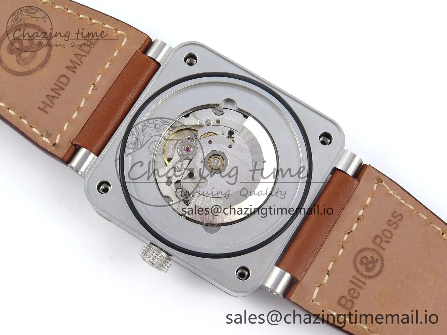 BR03-93 GMT BRF 1:1 Best Edition White Dial on Brown Leather Strap A2824