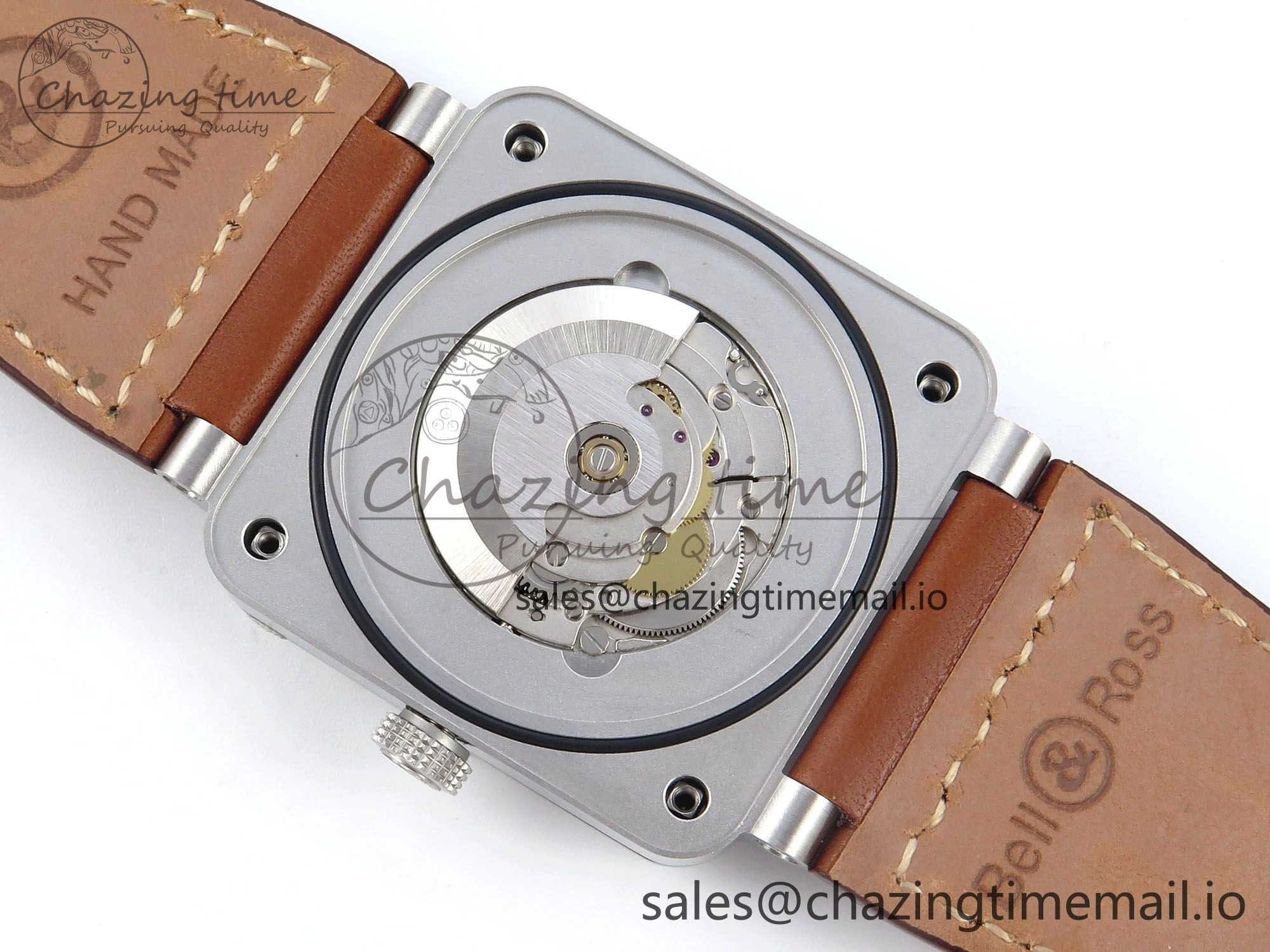 BR03-93 GMT BRF 1:1 Best Edition White Dial on Brown Leather Strap A2824