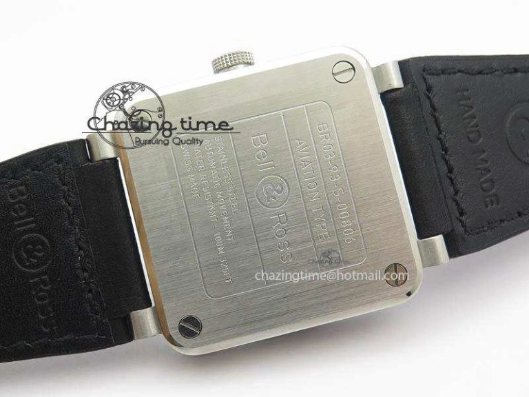 BR03-93 GMT SS 42mm Blue Dial On Rubber Strap A2836