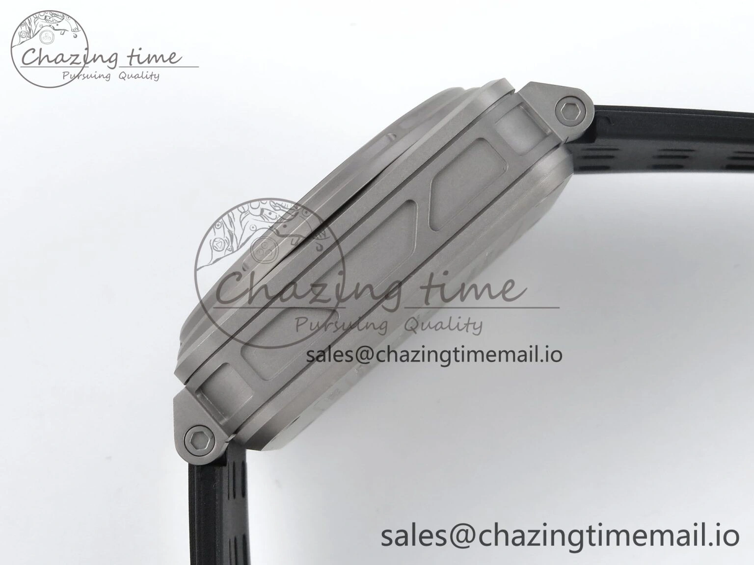 BR03-94 Instruments BRF 1:1 Best Edition Black Carbon Dial on Black Hollow Rubber Strap A2824