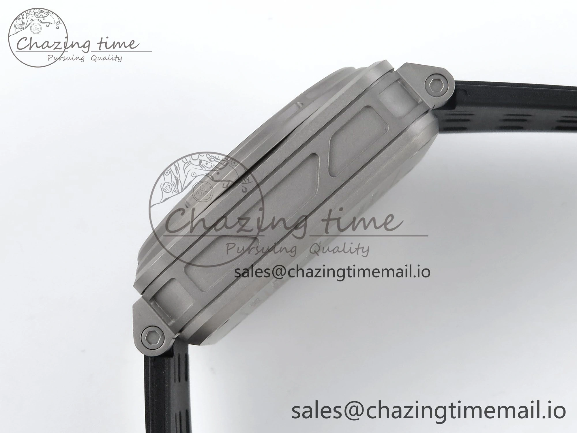 BR03-94 Instruments BRF 1:1 Best Edition Black Carbon Dial on Black Hollow Rubber Strap A2824