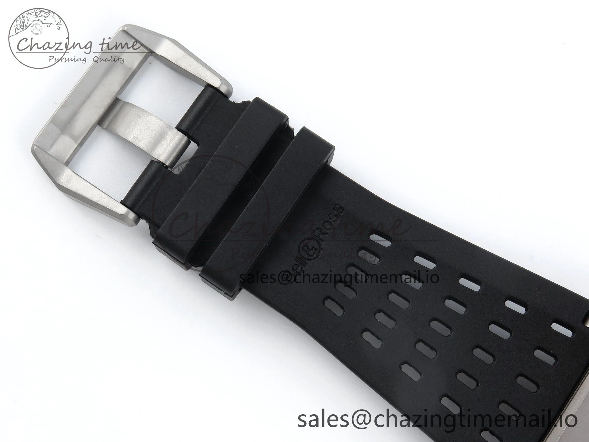 BR03-94 Instruments BRF 1:1 Best Edition Black Carbon Dial on Black Hollow Rubber Strap A2824