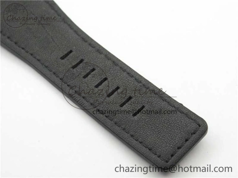 BR03-97 Automatic Power Reserve SS Black Dial on Black Leather Strap A23J (Free Nylon)