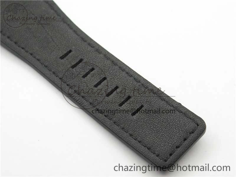 BR03-97 Automatic Power Reserve SS Black Dial on Black Leather Strap A23J (Free Nylon)