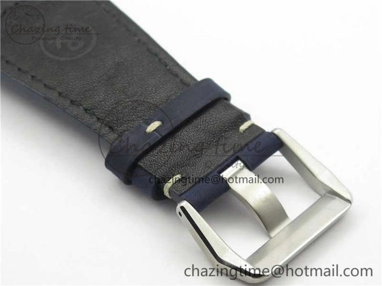 BR03-97 Automatic Power Reserve SS Blue Dial on Blue Leather Strap A23J (Free Nylon)