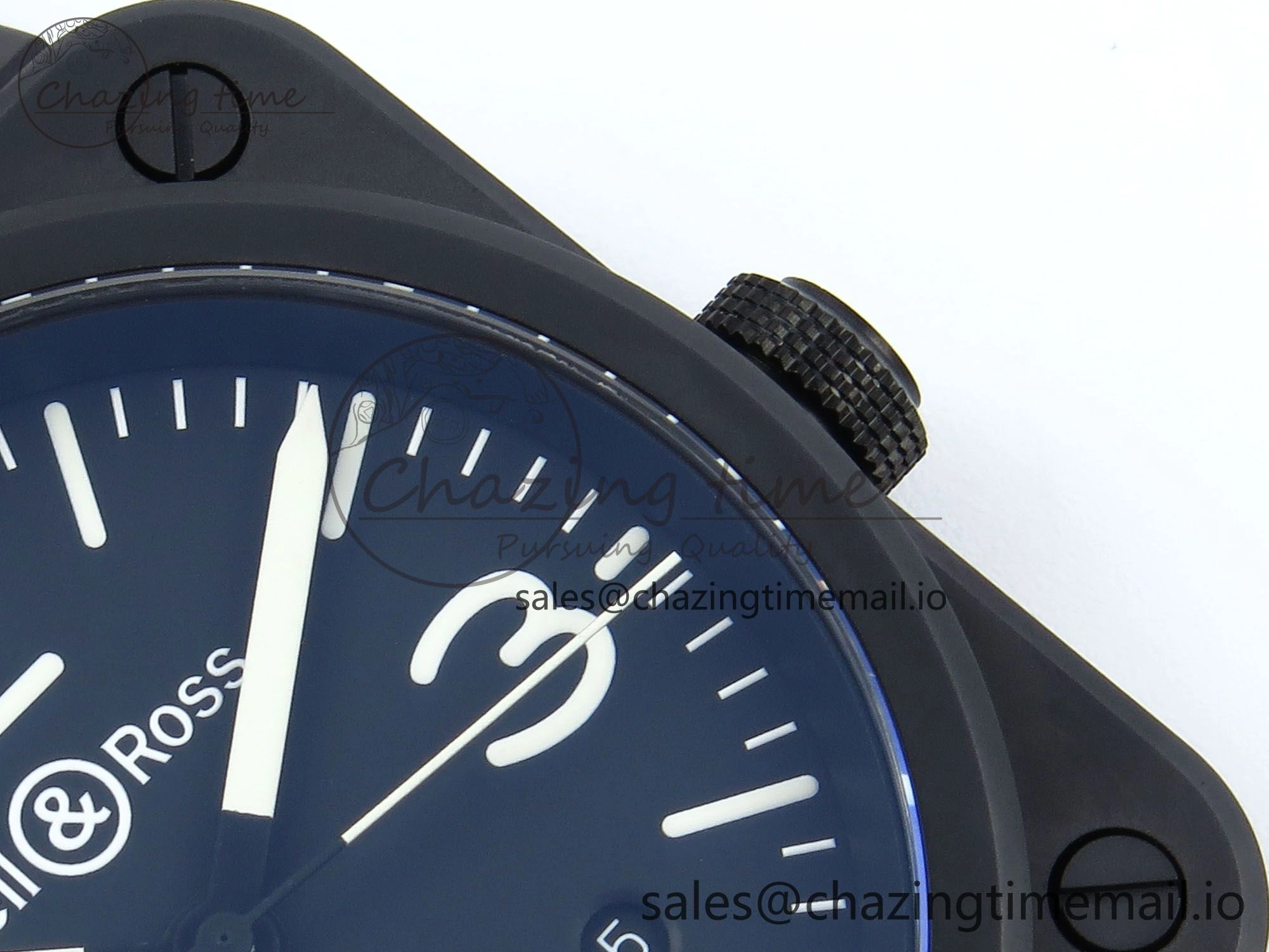 BR03-A 42MM M+F 1:1 Best Edition Black Dial on Black Rubber Strap A2892