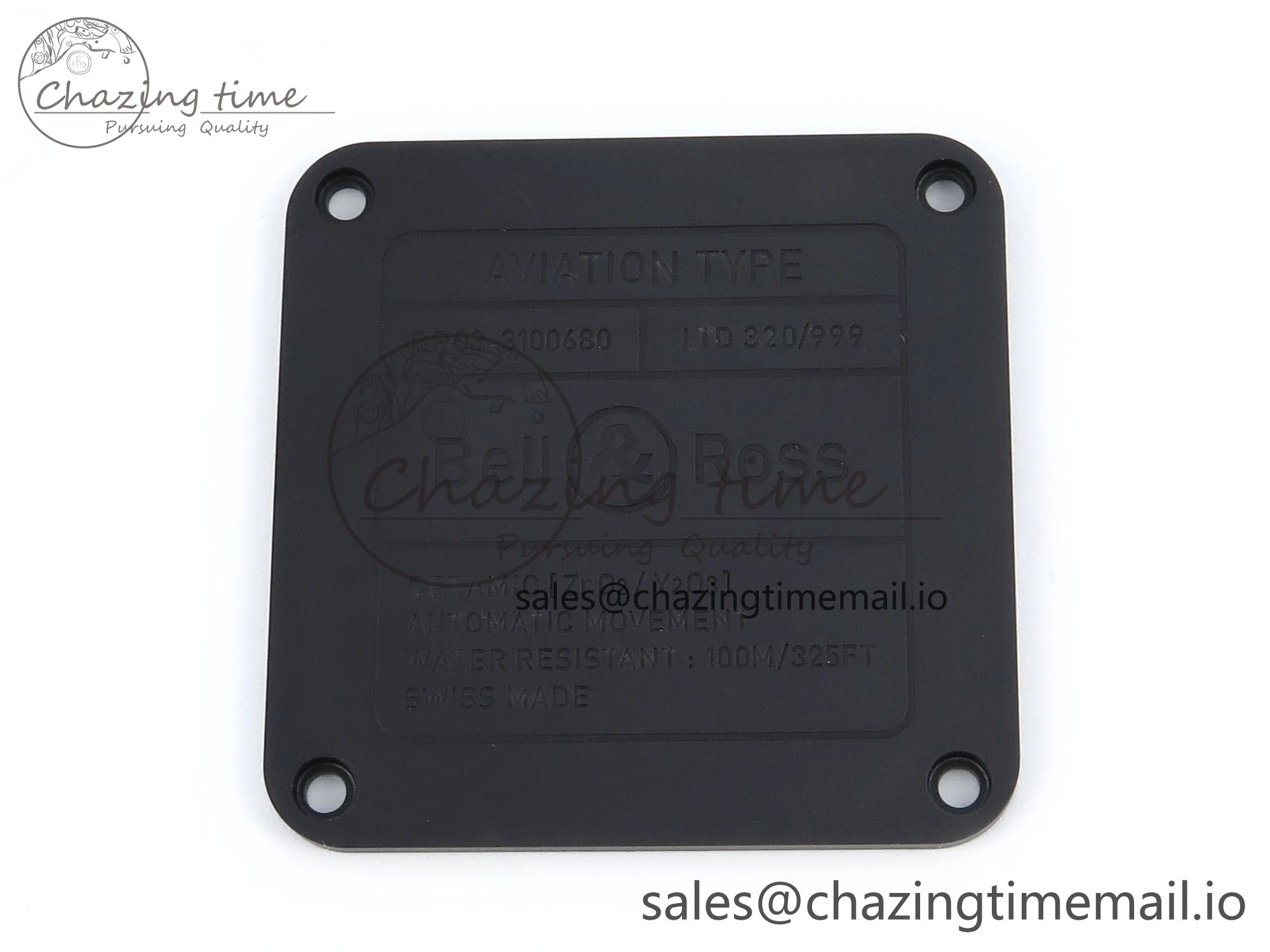 BR03-A 42MM M+F 1:1 Best Edition Black Dial on Black Rubber Strap A2892