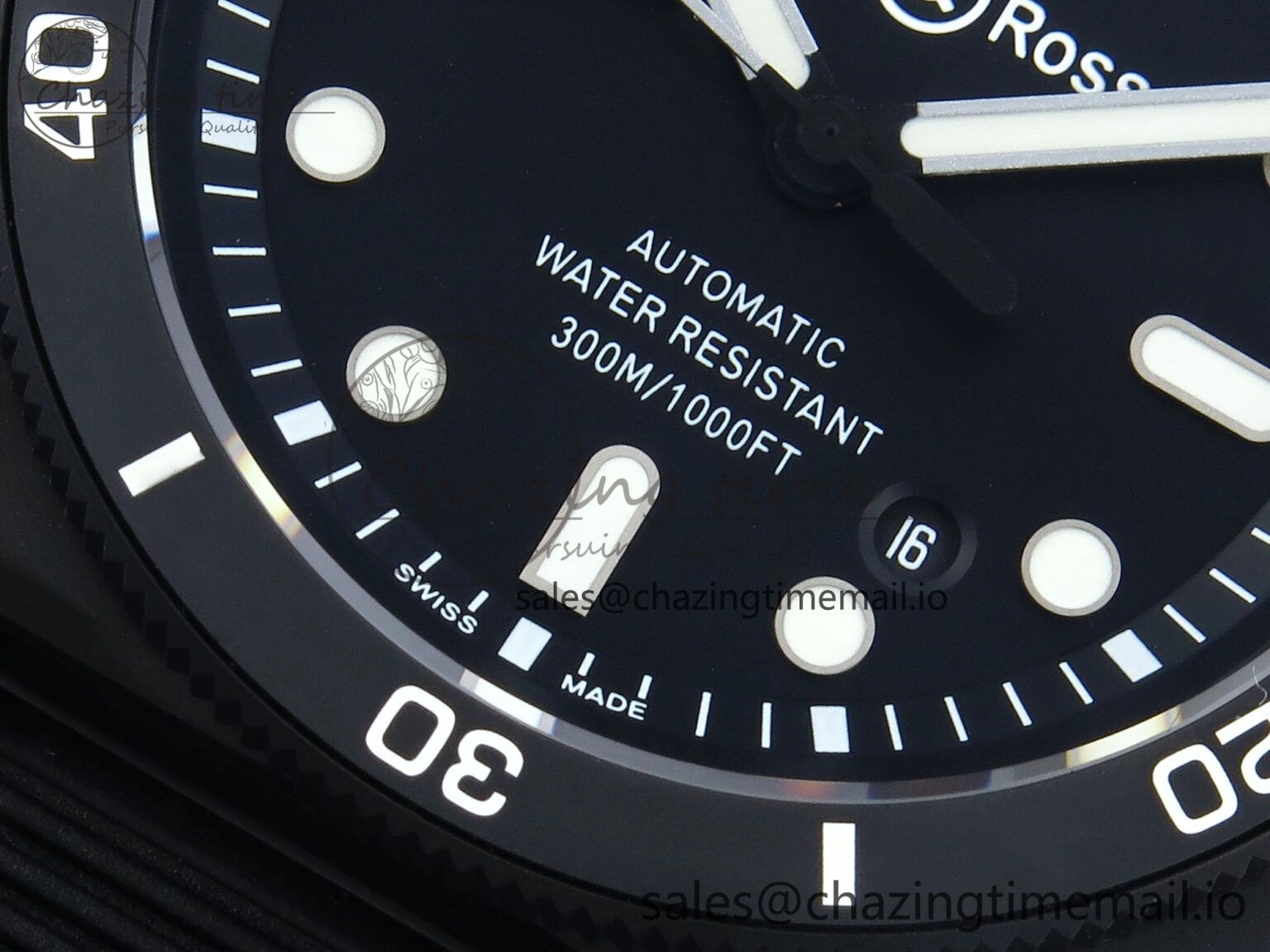 BR03 Diver BRF 1:1 Best Edition Black Dial on Black Rubber Strap A2824