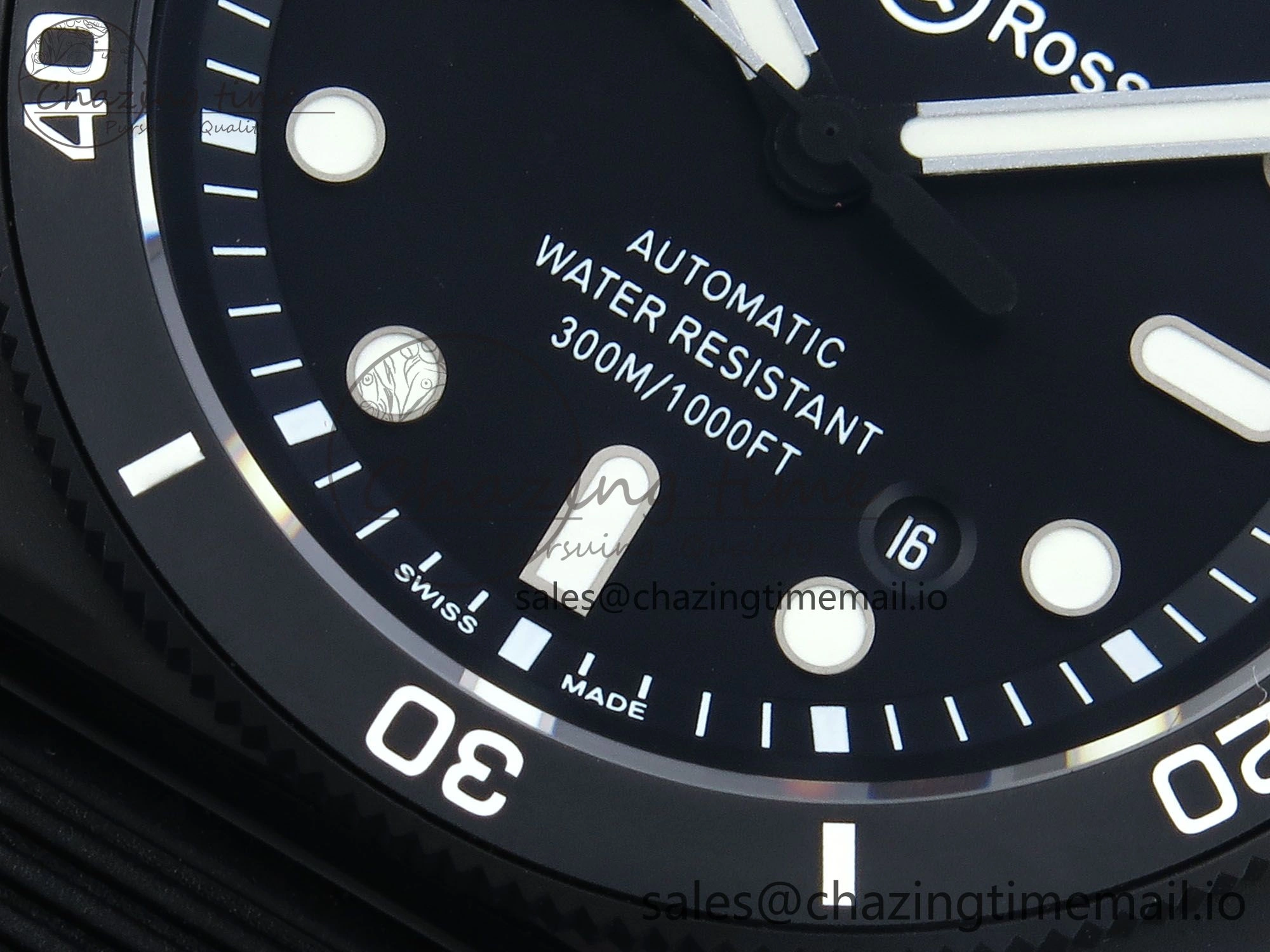 BR03 Diver BRF 1:1 Best Edition Black Dial on Black Rubber Strap A2824