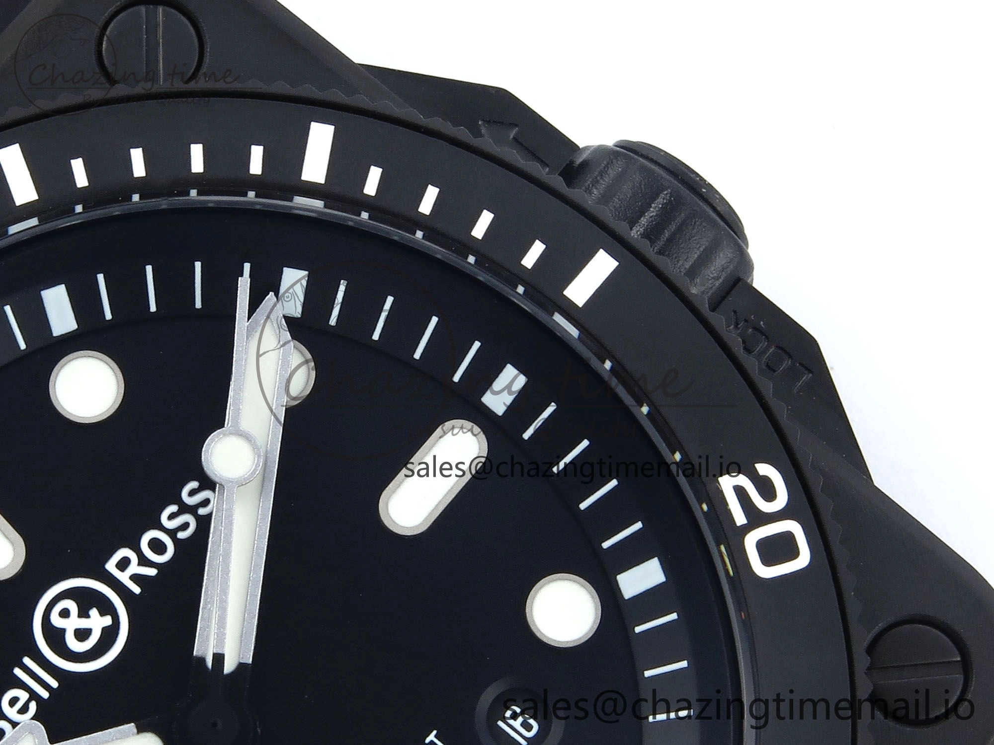 BR03 Diver BRF 1:1 Best Edition Black Dial on Black Rubber Strap A2824