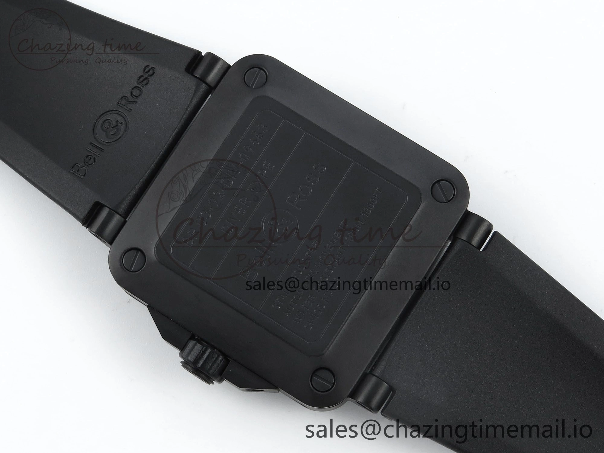 BR03 Diver BRF 1:1 Best Edition Black Dial on Black Rubber Strap A2824