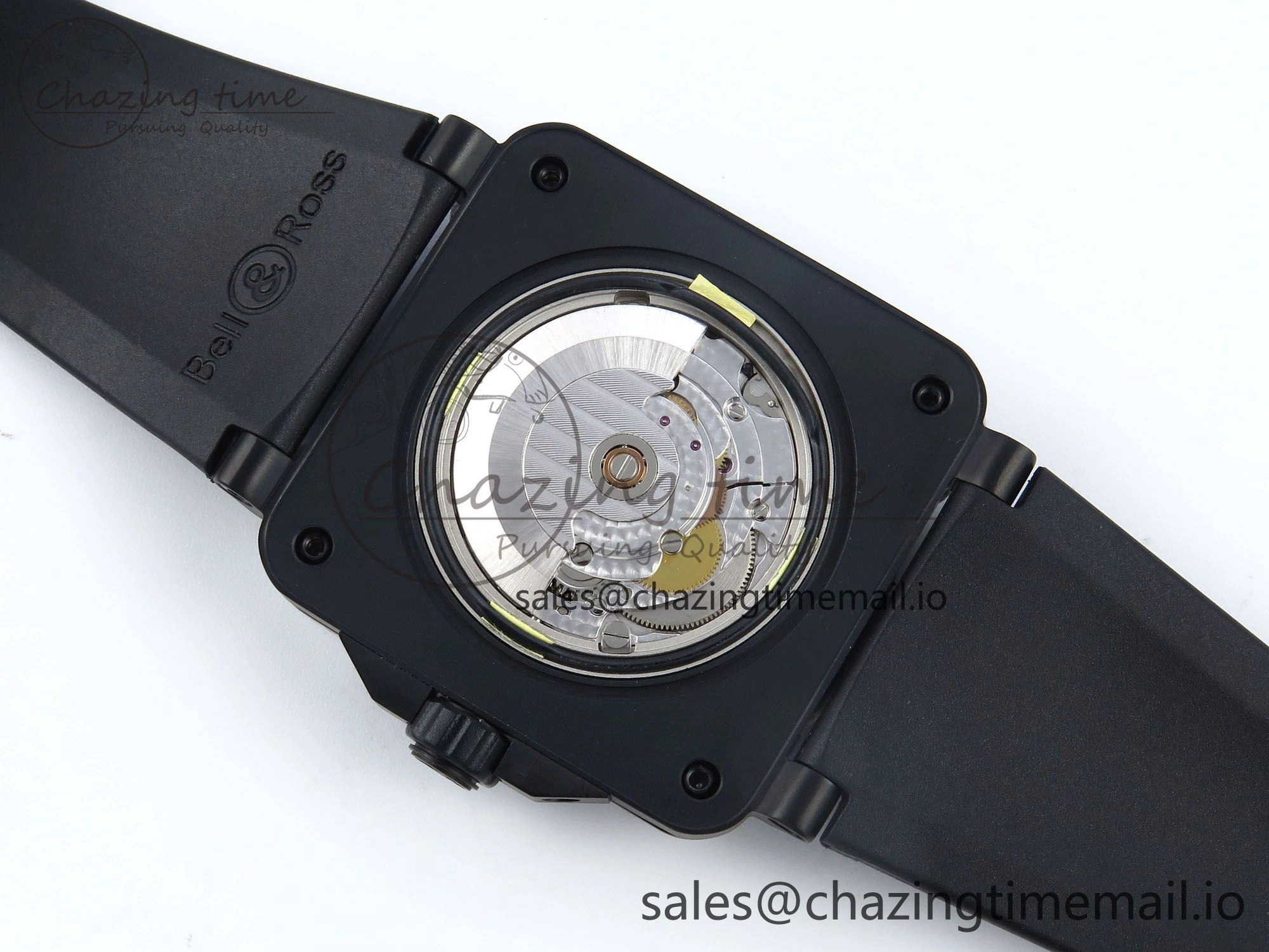BR03 Diver BRF 1:1 Best Edition Black Dial on Black Rubber Strap A2824