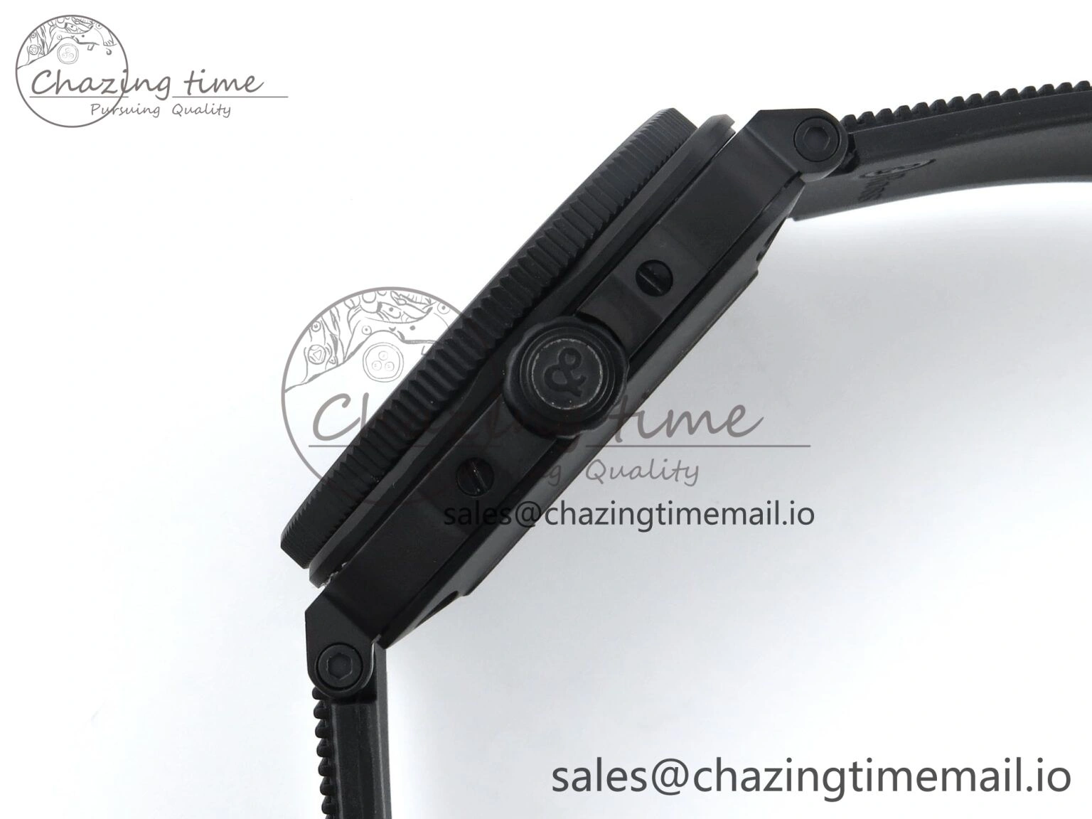BR03 Diver BRF 1:1 Best Edition Black Dial on Black Rubber Strap A2824