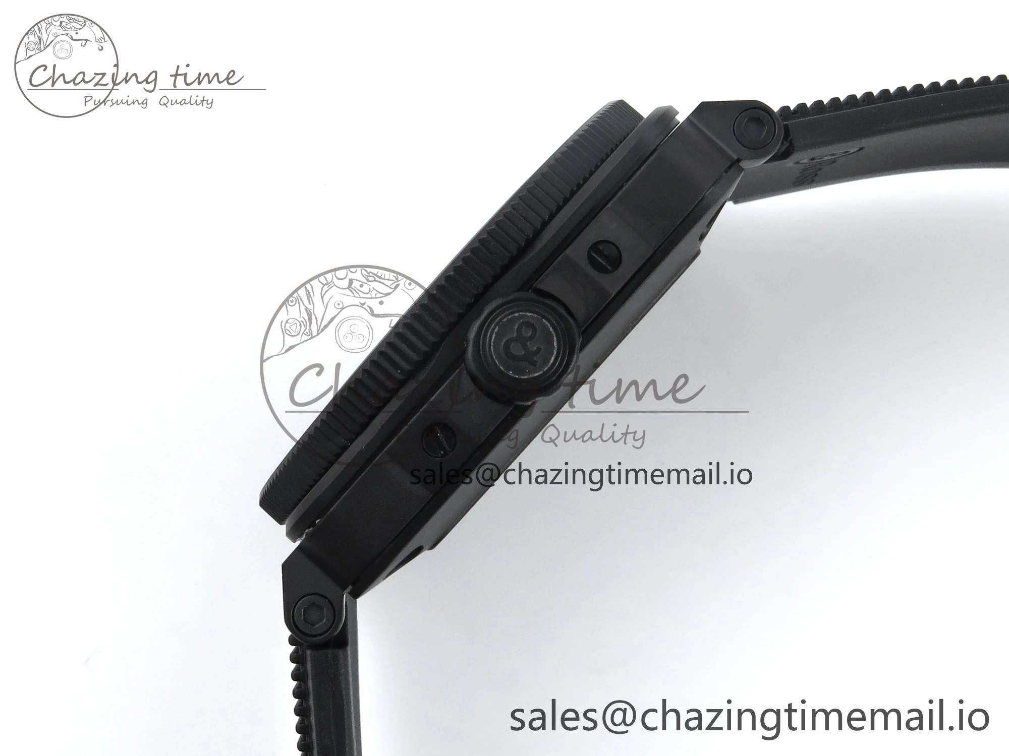 BR03 Diver BRF 1:1 Best Edition Black Dial on Black Rubber Strap A2824