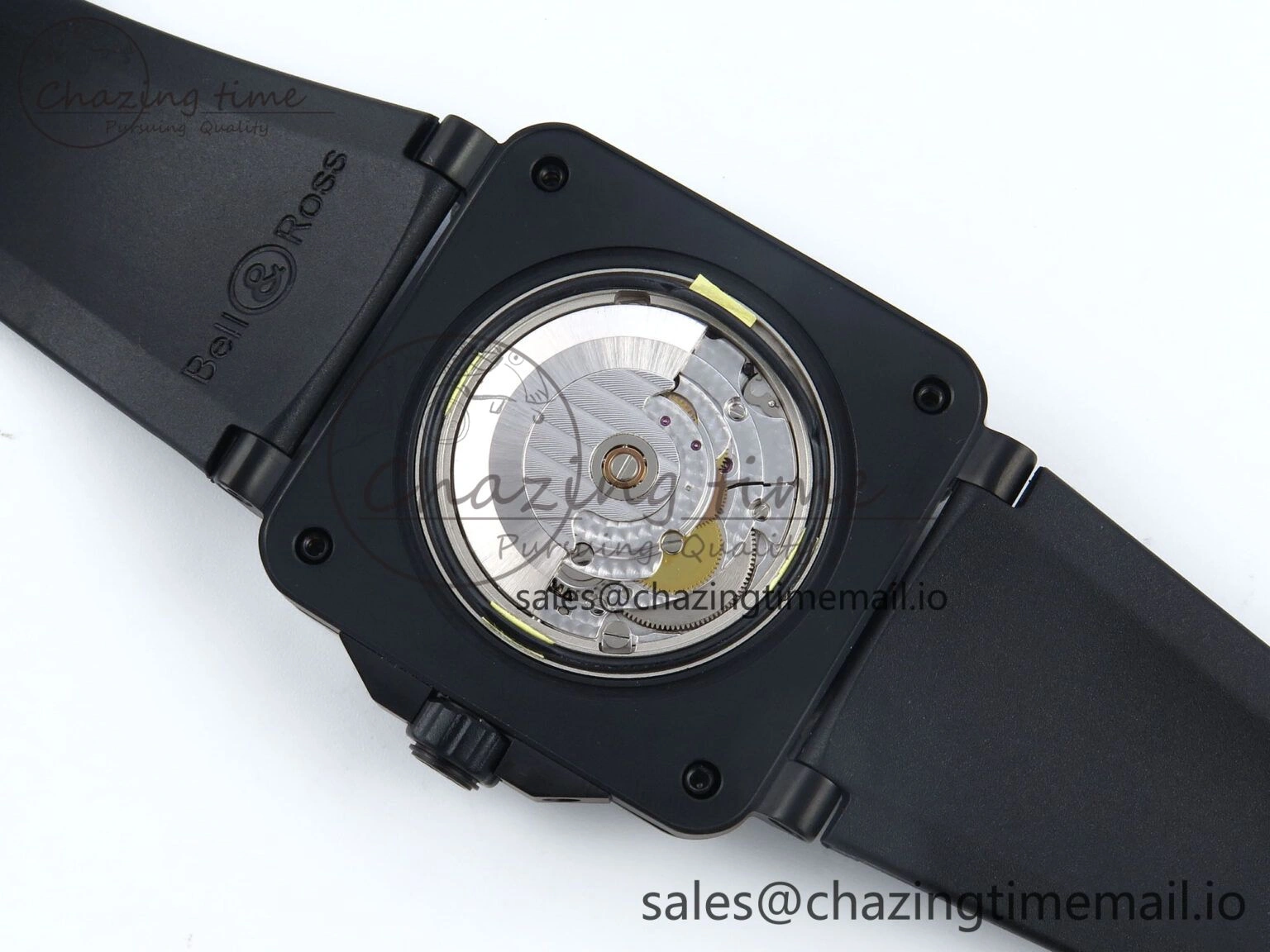 BR03 Diver BRF 1:1 Best Edition Pale Blue Dial on Black Rubber Strap A2824