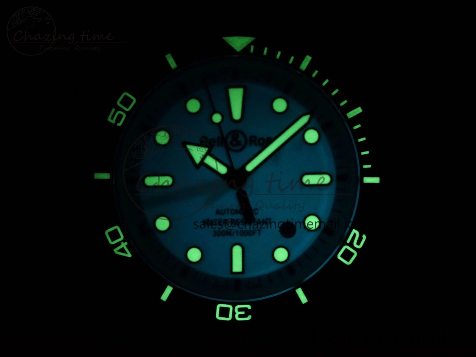 BR03 Full Lume M+F 1:1 Best Edition Blue Dial on Black Rubber Strap A2892
