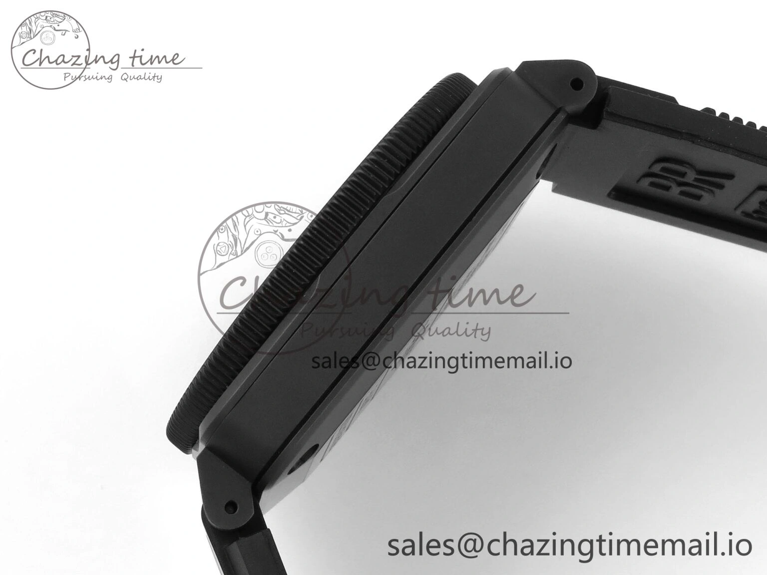 BR03 Full Lume M+F 1:1 Best Edition Blue Dial on Black Rubber Strap A2892