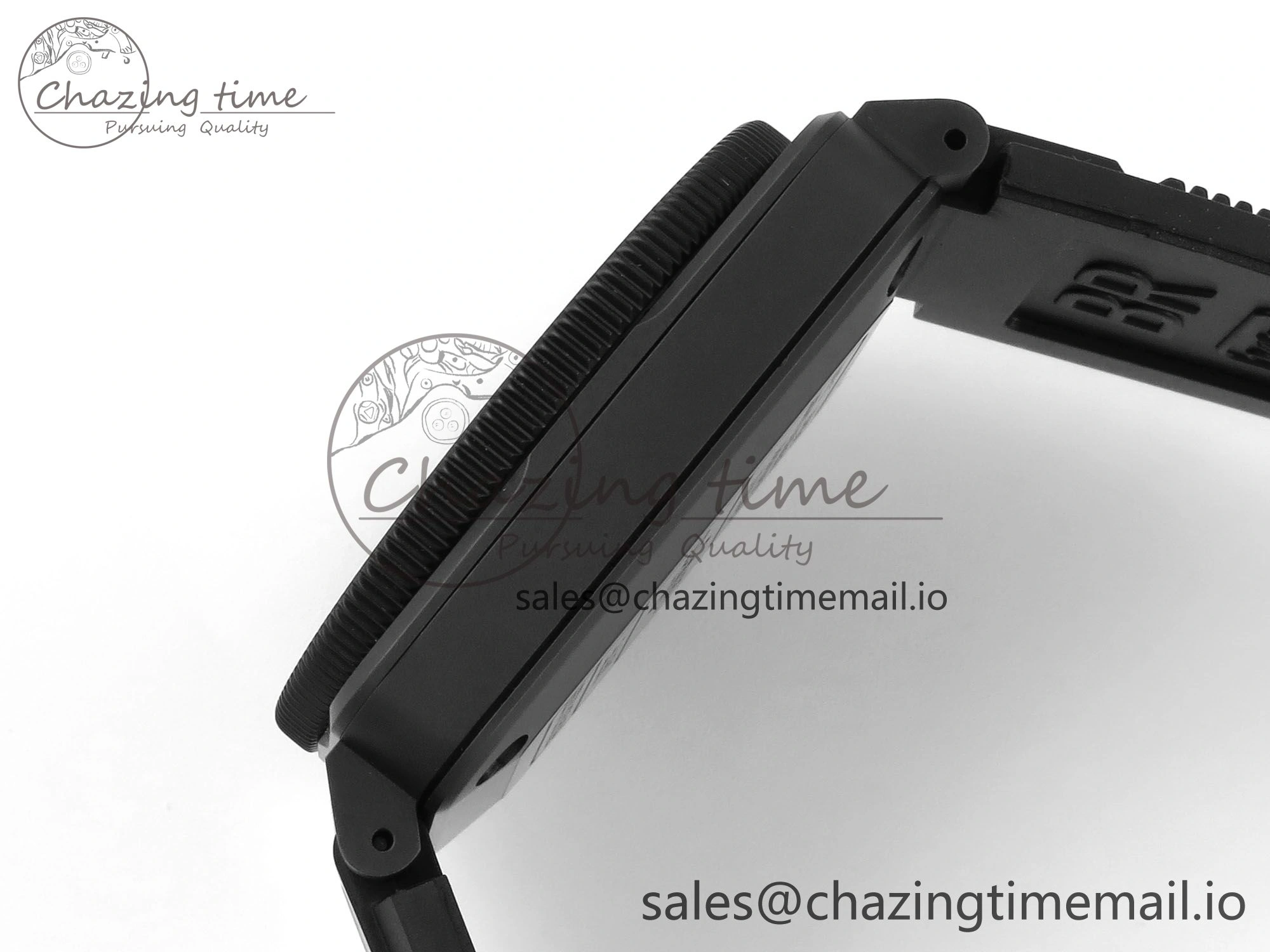 BR03 Full Lume M+F 1:1 Best Edition Blue Dial on Black Rubber Strap A2892
