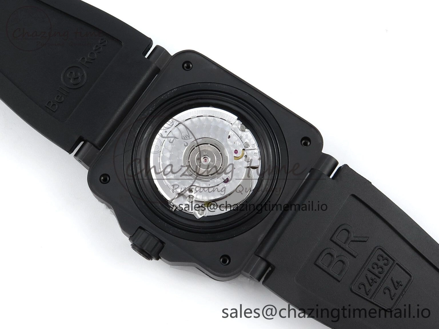 BR03 Full Lume M+F 1:1 Best Edition Green Dial on Black Rubber Strap A2892