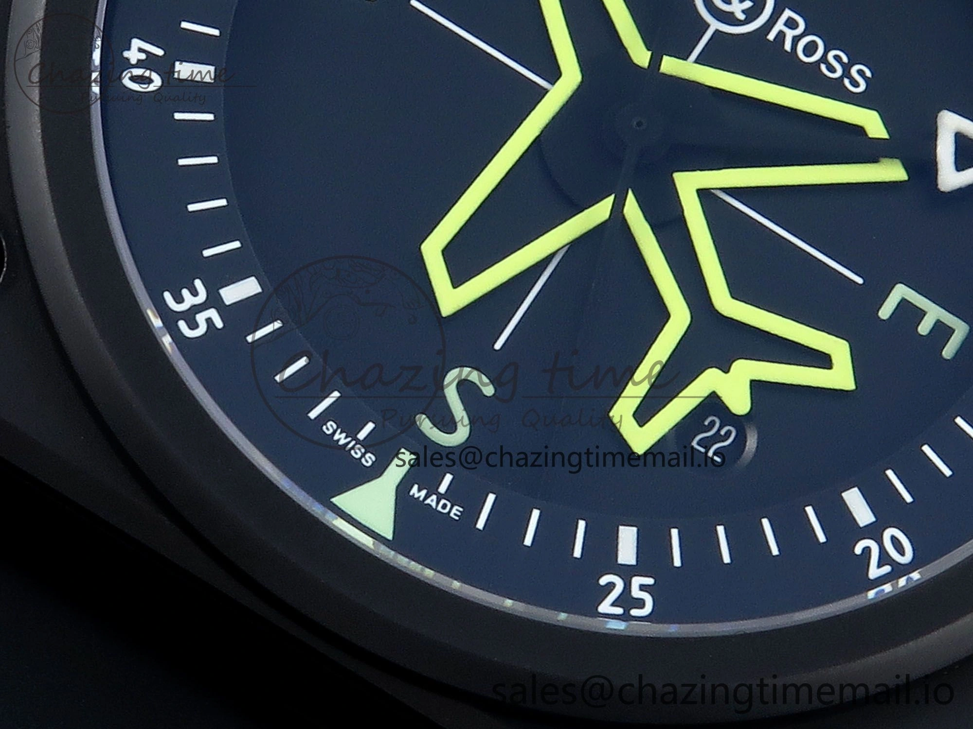 BR03 GyroCompass M+F 1:1 Best Edition Black Dial on Black Rubber Strap A2892