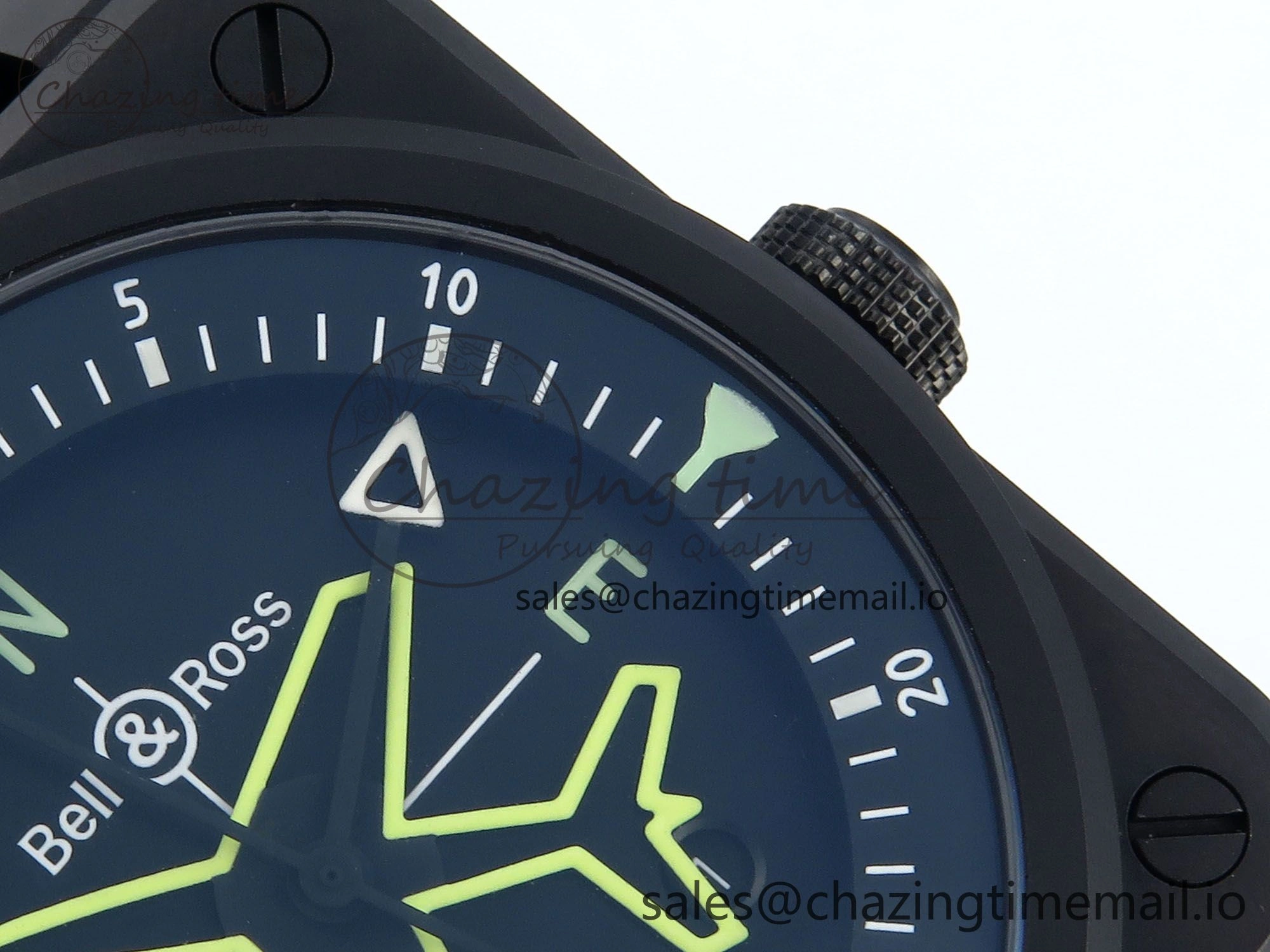 BR03A Instruments BRF 1:1 Best Edition Black Dial on Black Rubber Strap A2824