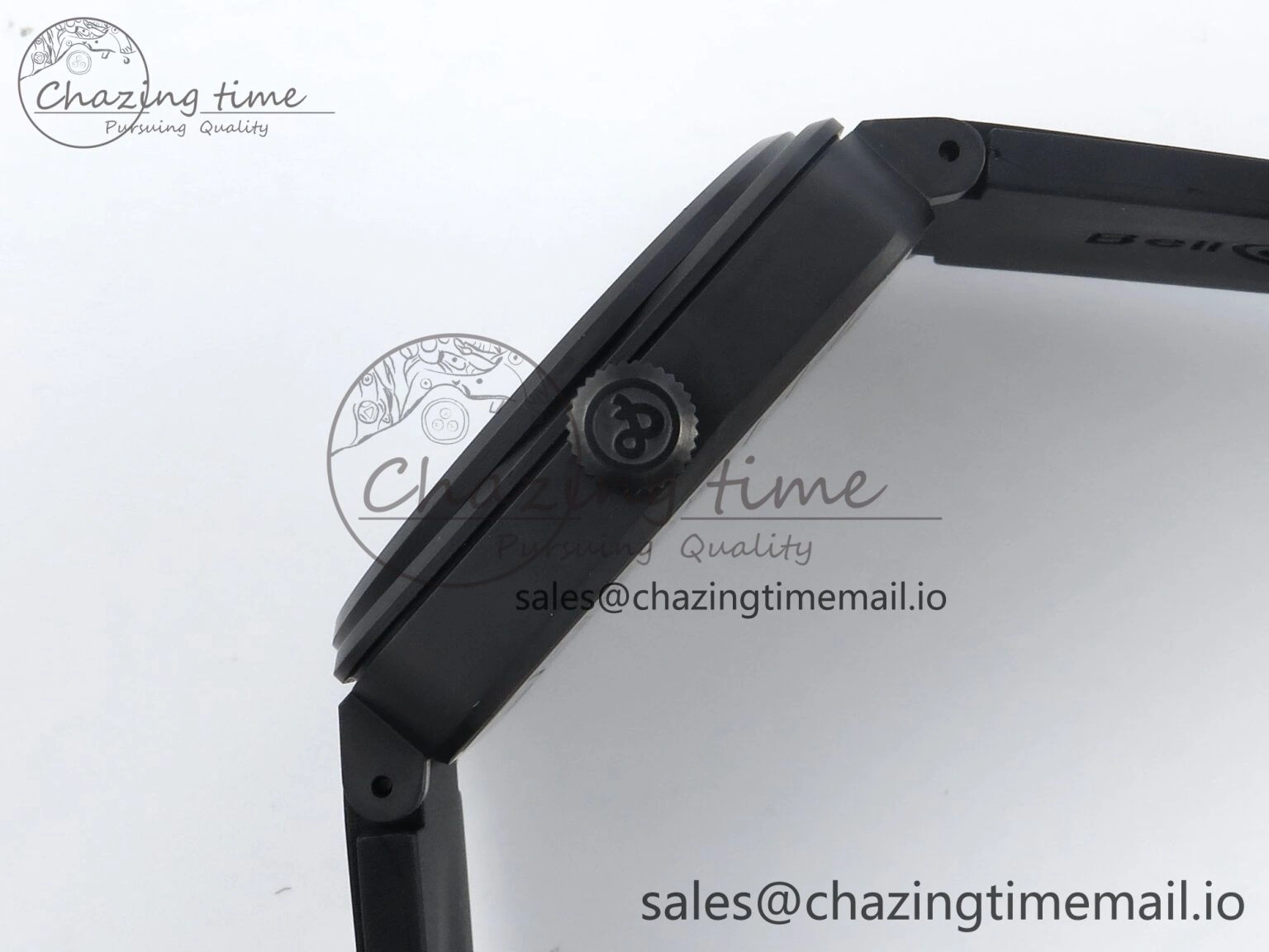 BR03A Instruments BRF 1:1 Best Edition Black Dial on Black Rubber Strap A2824