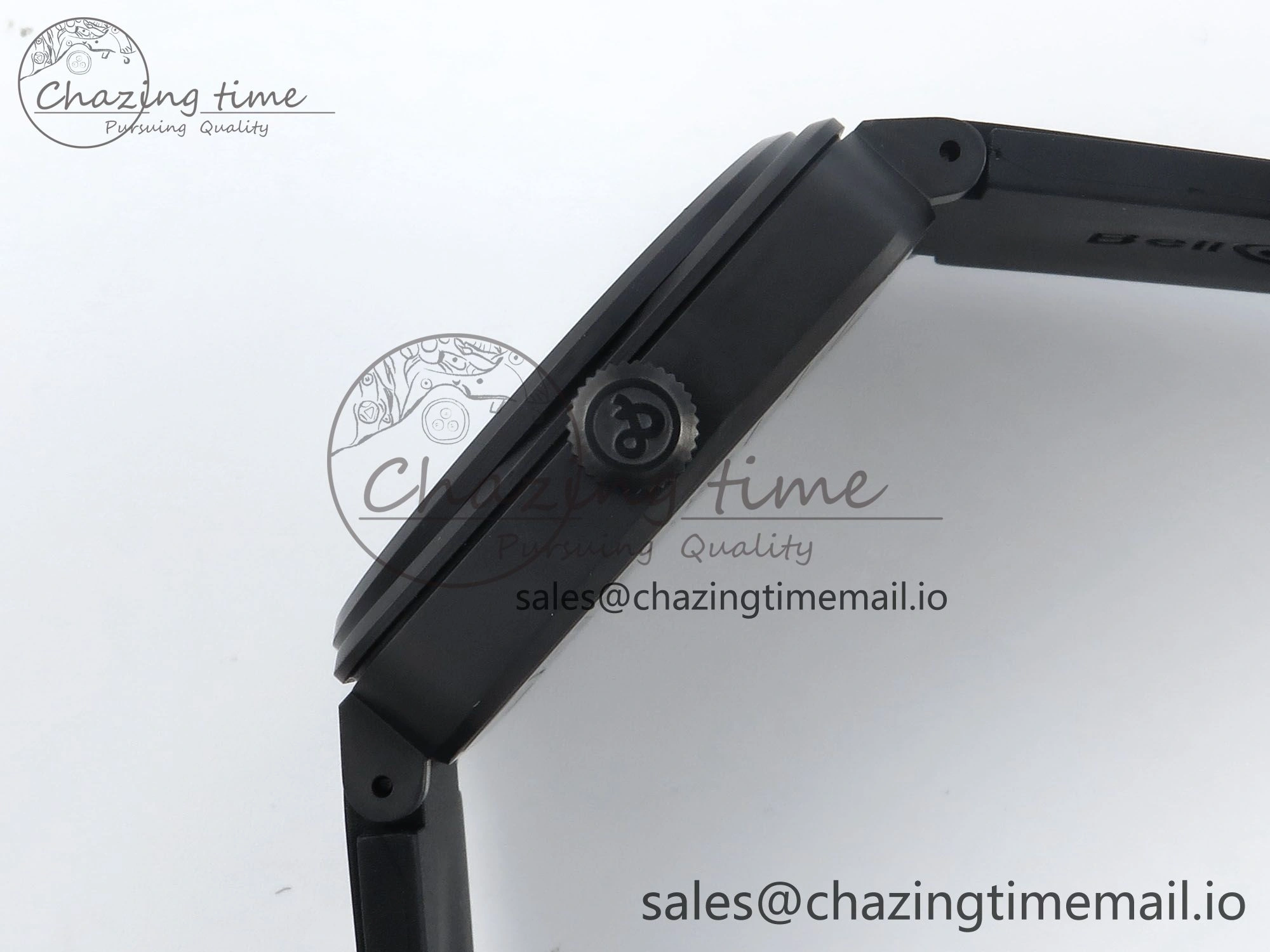 BR03A Instruments BRF 1:1 Best Edition Black Dial on Black Rubber Strap A2824