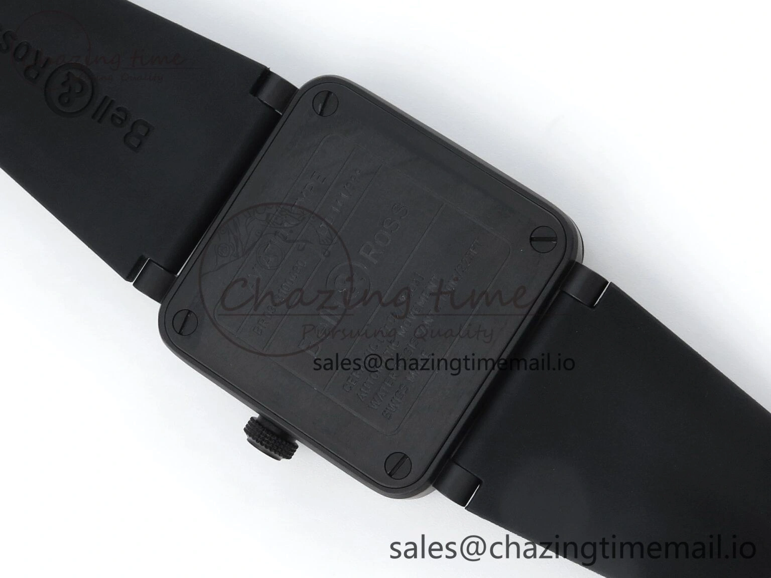 BR03A Instruments BRF 1:1 Best Edition Black Dial on Black Rubber Strap A2824